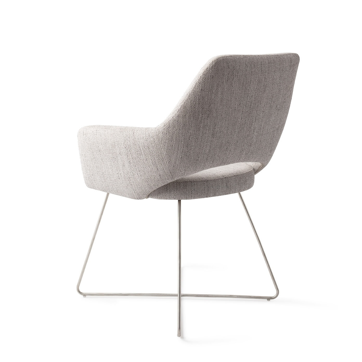 Jesper Home Eetkamerstoel 'Yanai' Cross Steel, kleur Pigeon