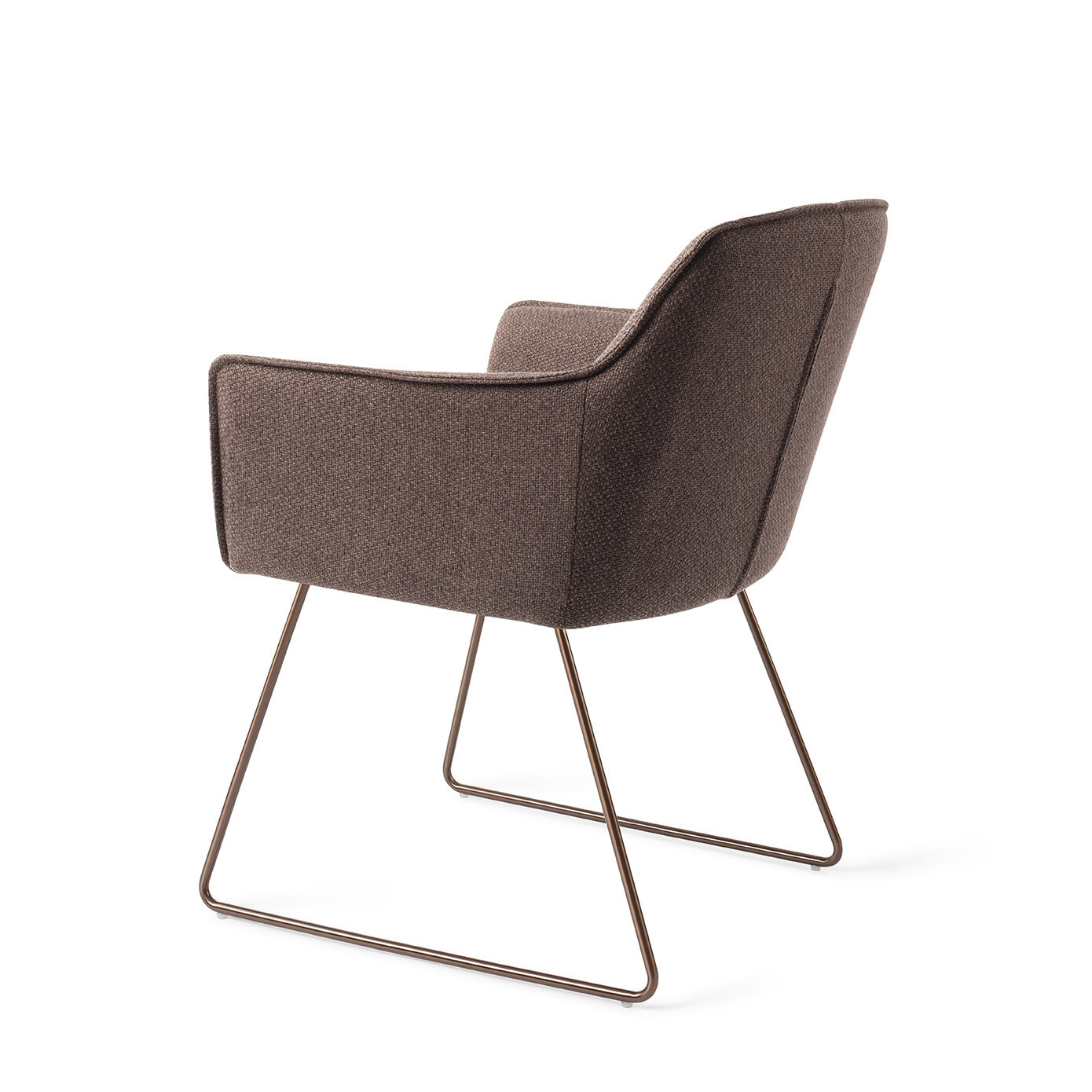 Jesper Home Eetkamerstoel 'Hofu' Slide Rose Gold, kleur Potters Clay