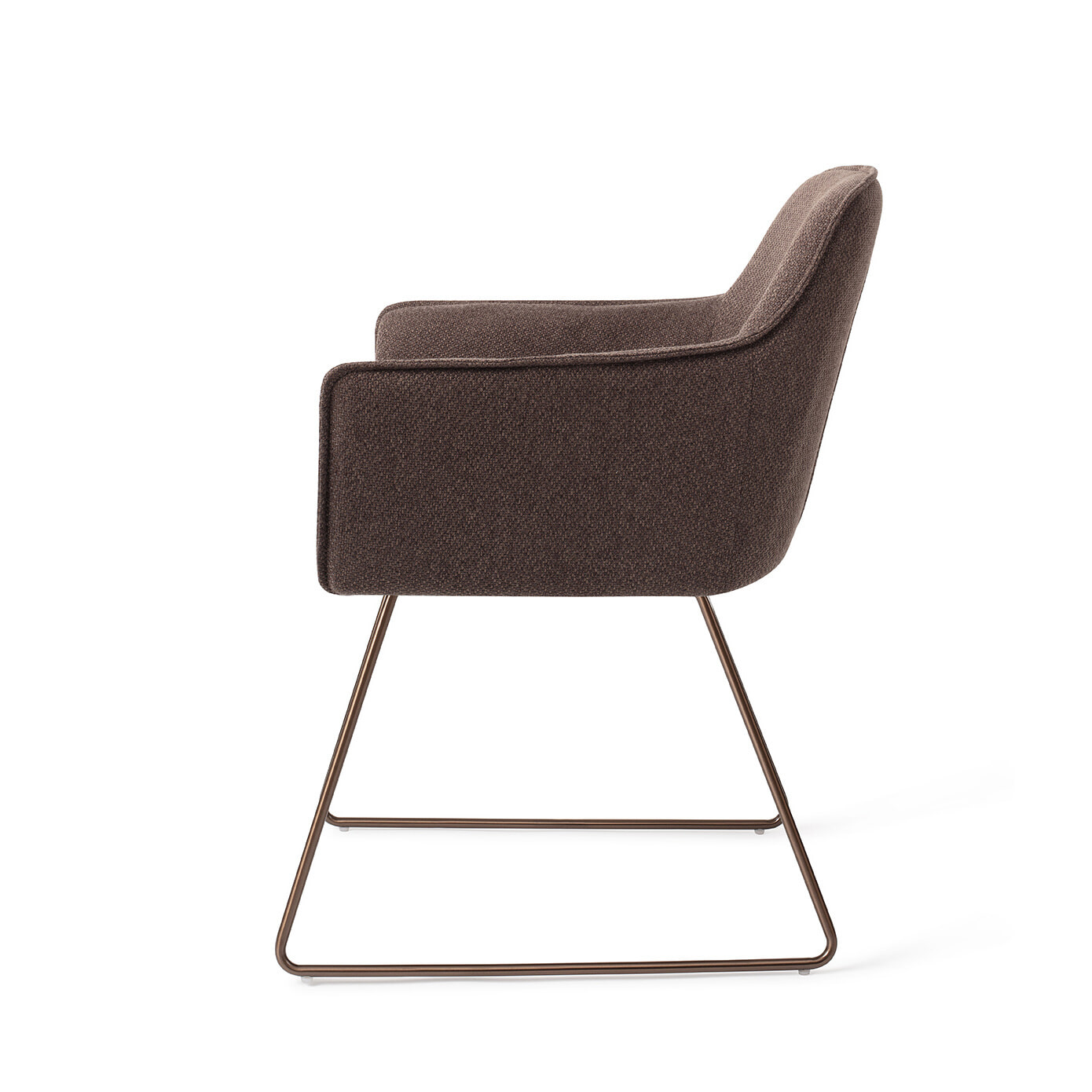 Jesper Home Eetkamerstoel 'Hofu' Slide Rose Gold, kleur Potters Clay