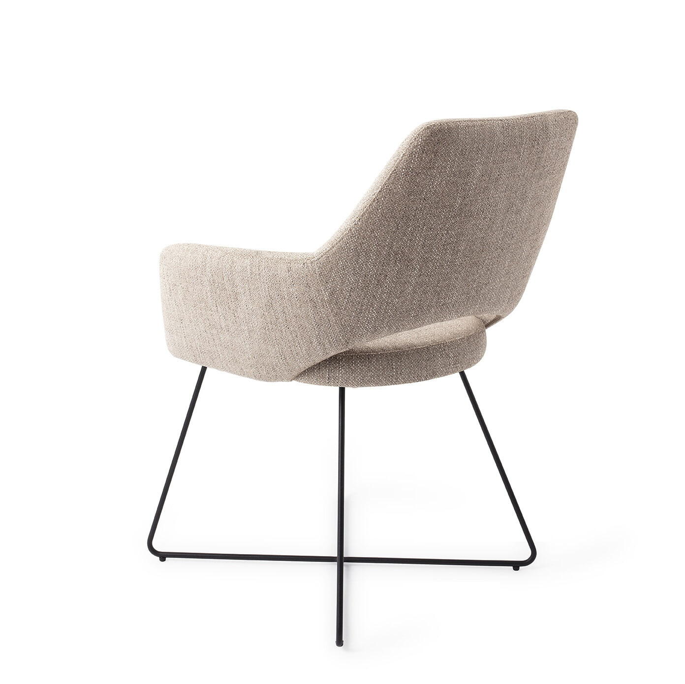 Jesper Home Eetkamerstoel 'Yanai' Cross Black, kleur Biscuit Beach