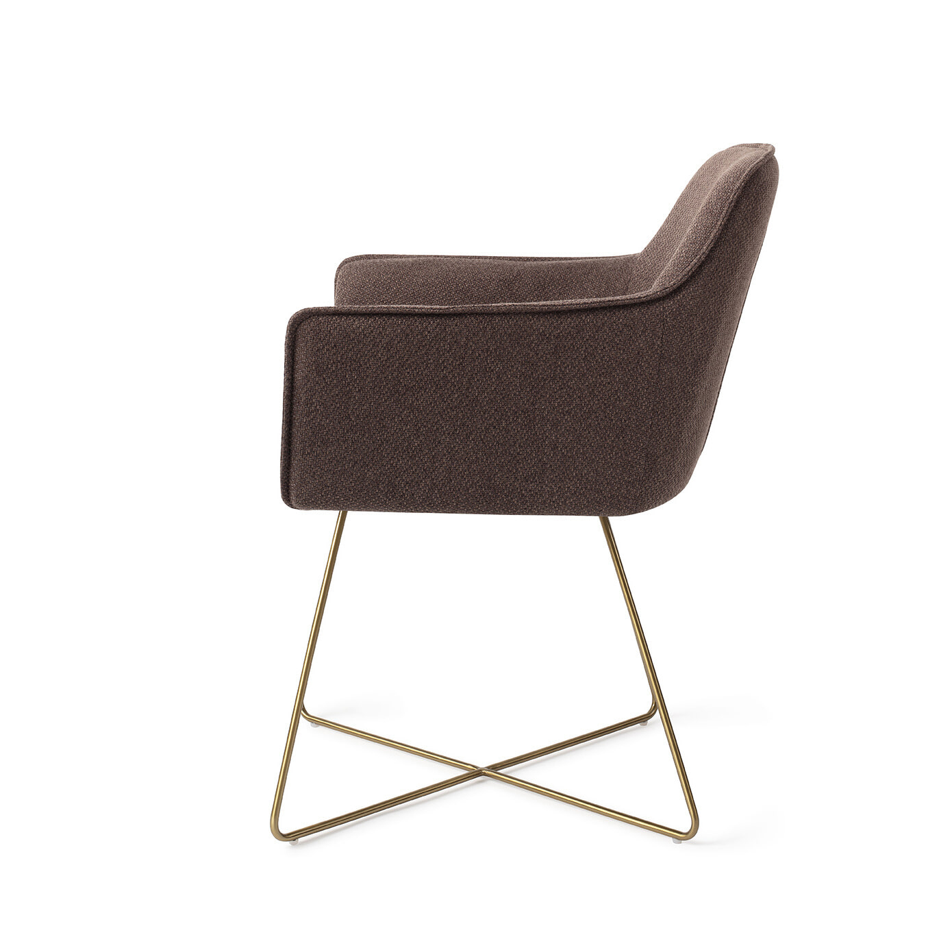 Jesper Home Eetkamerstoel 'Hofu' Cross Gold, kleur Potters Clay
