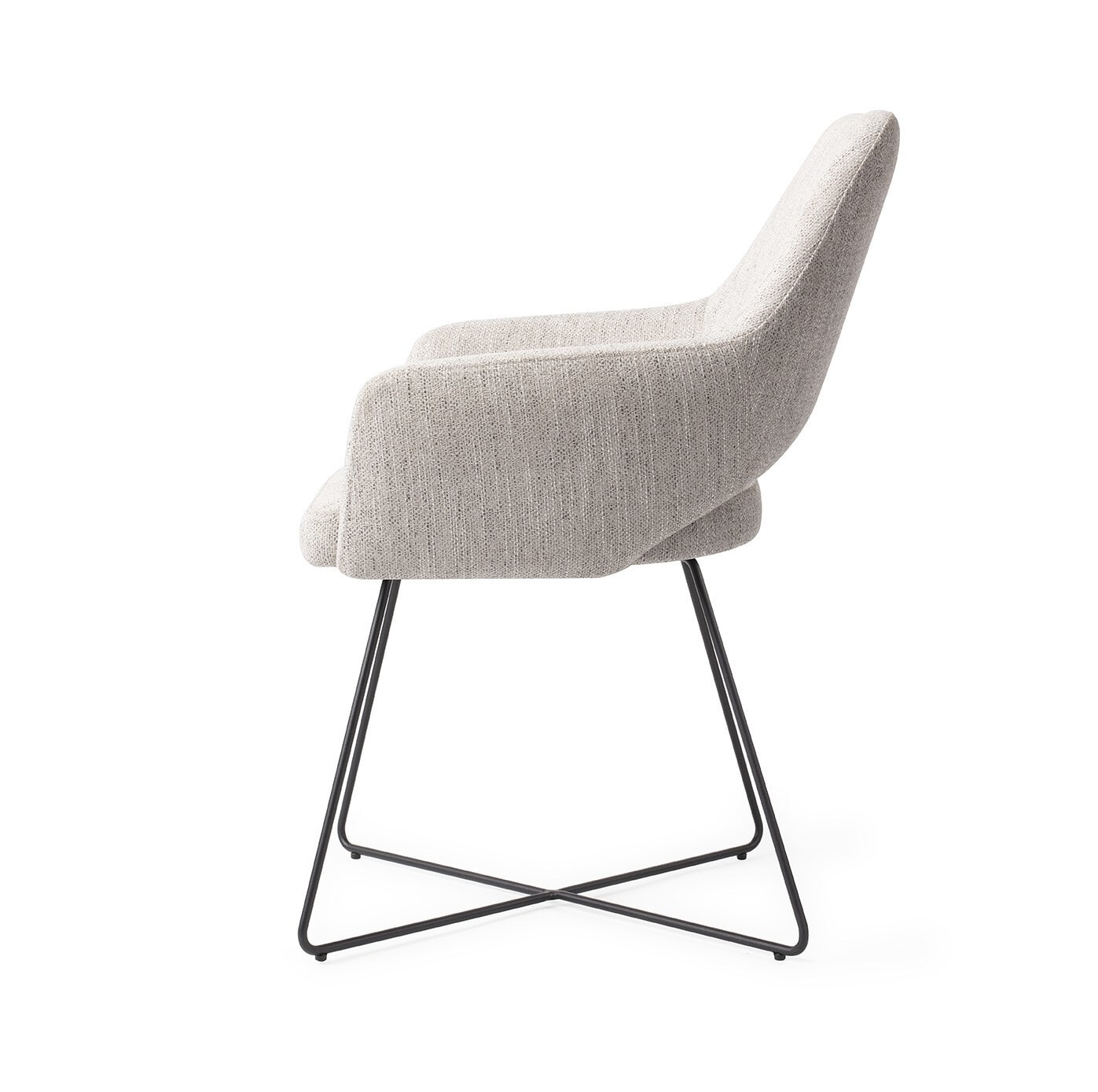Jesper Home Eetkamerstoel 'Yanai' Cross Black, kleur Pigeon