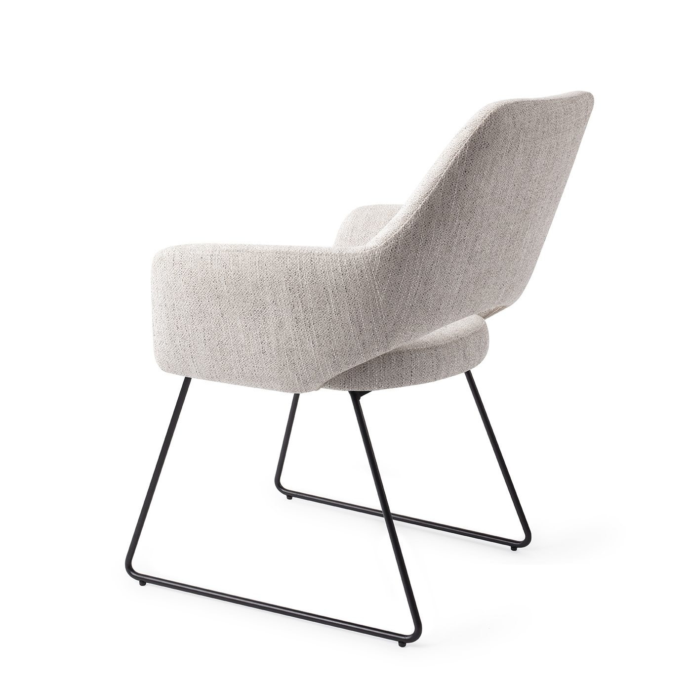 Jesper Home Eetkamerstoel 'Yanai' Slide Black, kleur Pigeon