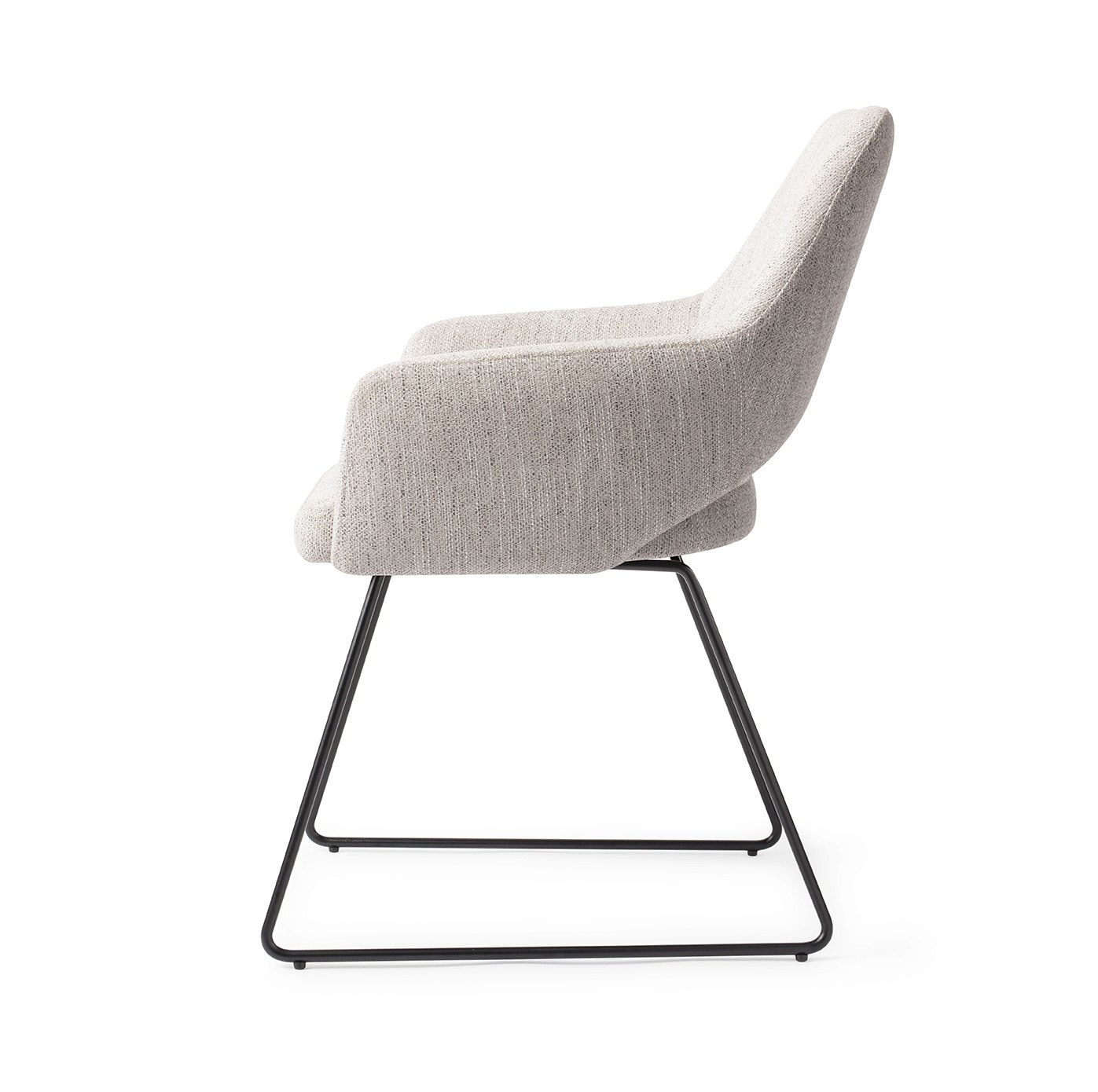 Jesper Home Eetkamerstoel 'Yanai' Slide Black, kleur Pigeon