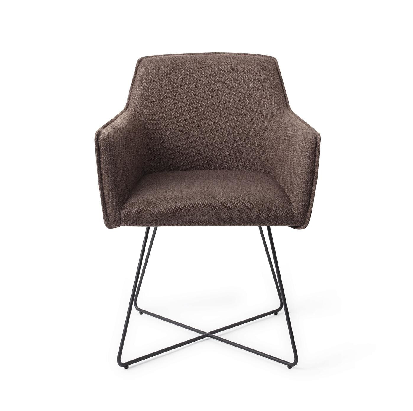 Jesper Home Eetkamerstoel 'Hofu' Cross Black, kleur Potters Clay