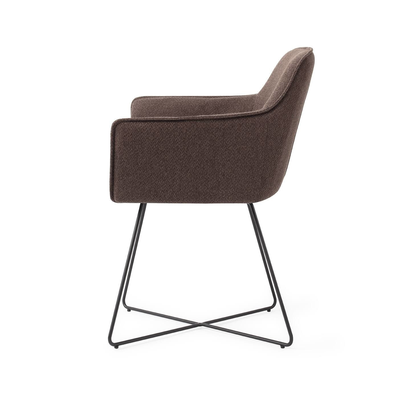 Jesper Home Eetkamerstoel 'Hofu' Cross Black, kleur Potters Clay