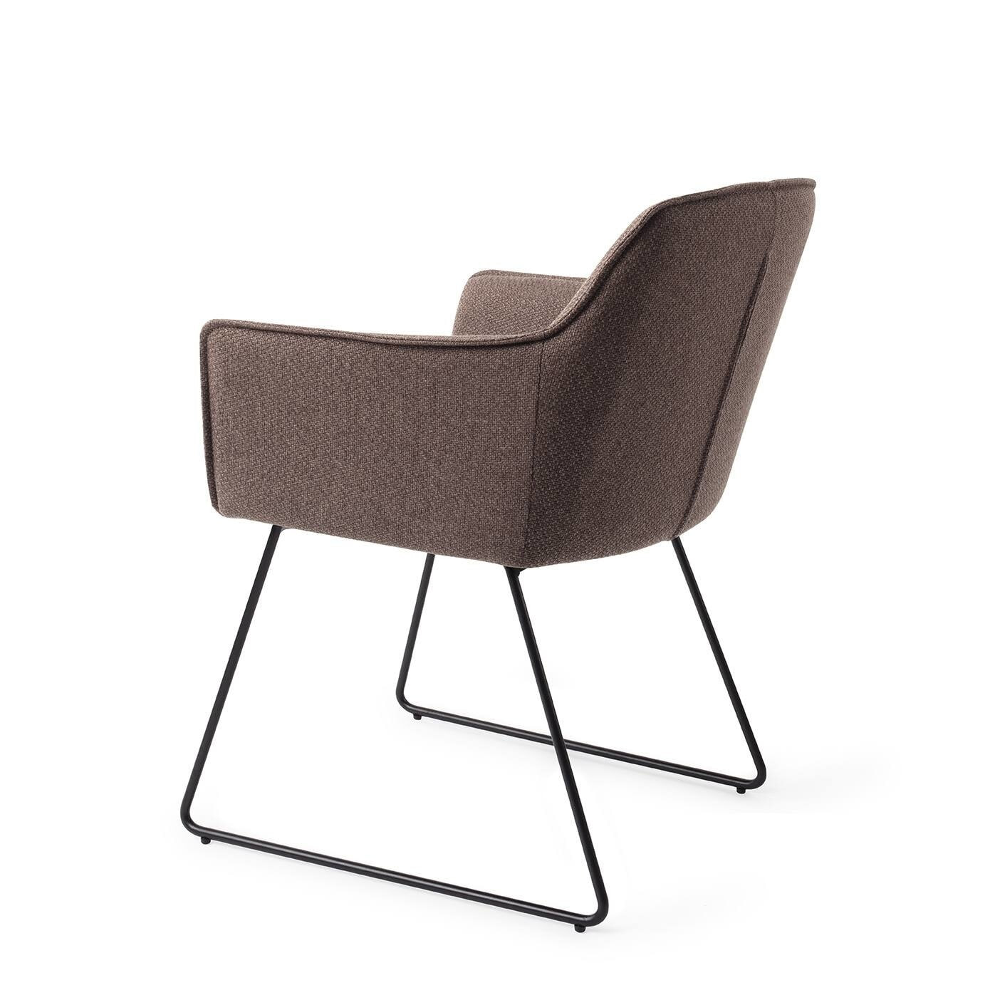 Jesper Home Eetkamerstoel 'Hofu' Slide Black, kleur Potters Clay