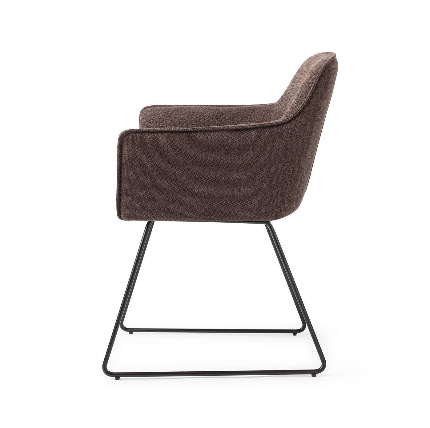 Jesper Home Eetkamerstoel 'Hofu' Slide Black, kleur Potters Clay