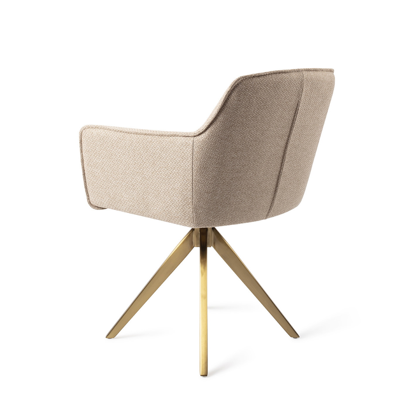 Jesper Home Eetkamerstoel 'Hofu' Turn Gold, kleur Wild Walnut