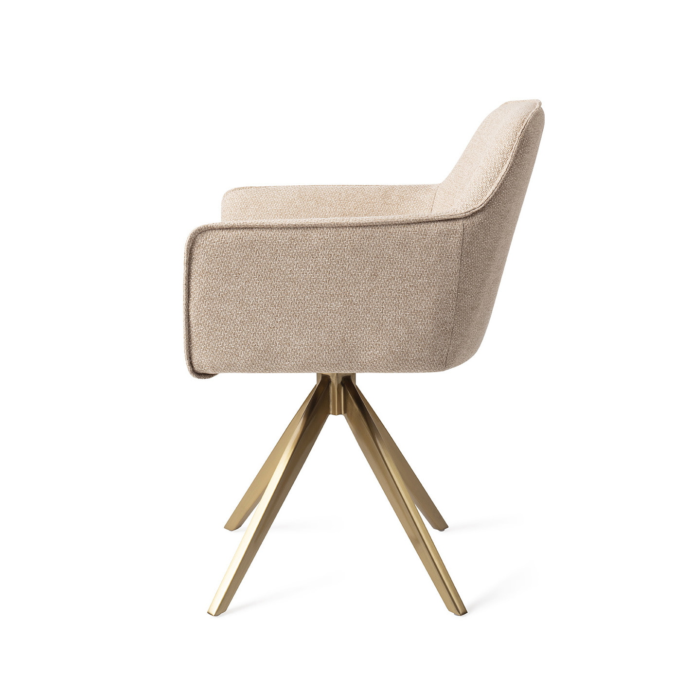 Jesper Home Eetkamerstoel 'Hofu' Turn Gold, kleur Wild Walnut