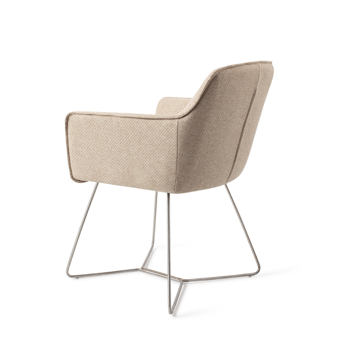 Jesper Home Eetkamerstoel 'Hofu' Beehive Steel, kleur Wild Walnut