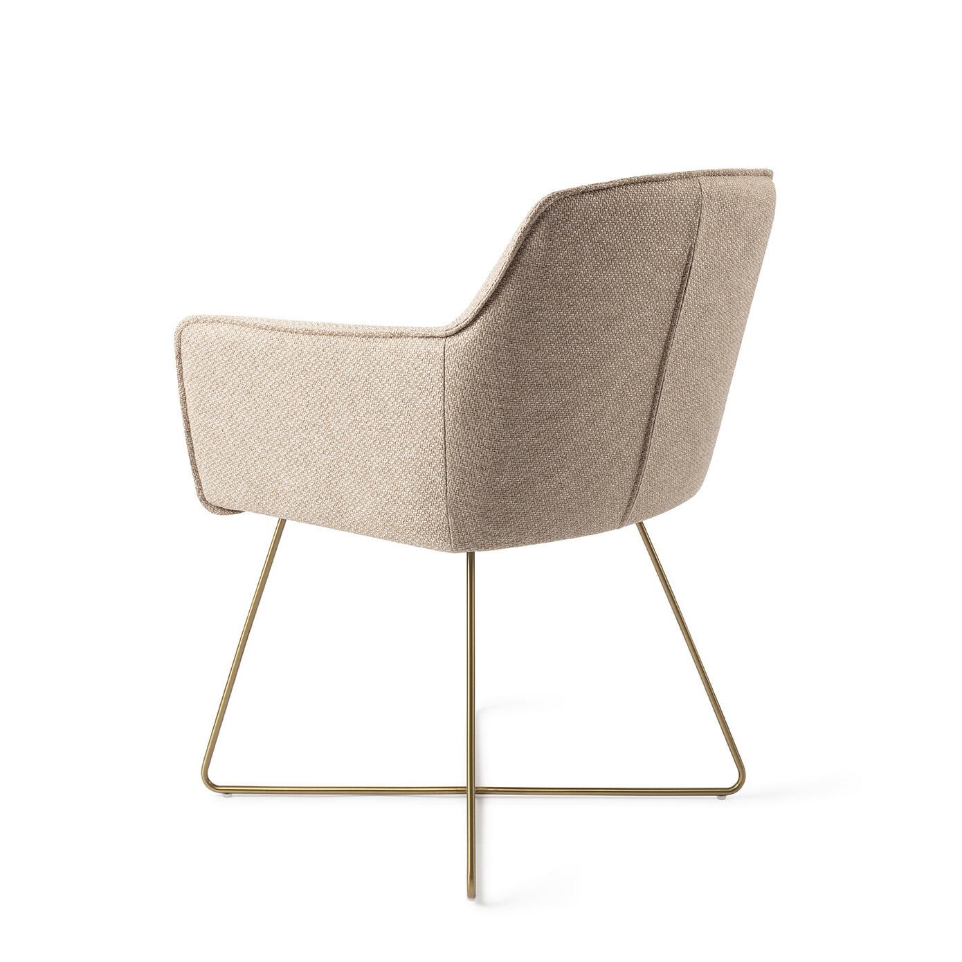 Jesper Home Eetkamerstoel 'Hofu' Cross Gold, kleur Wild Walnut