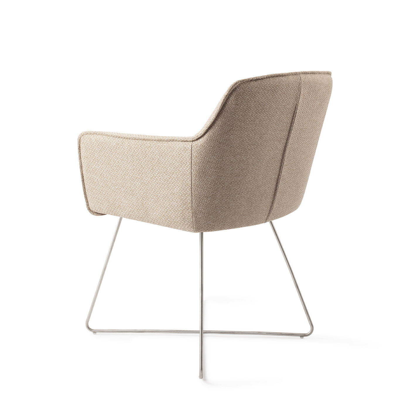 Jesper Home Eetkamerstoel 'Hofu' Cross Steel, kleur Wild Walnut