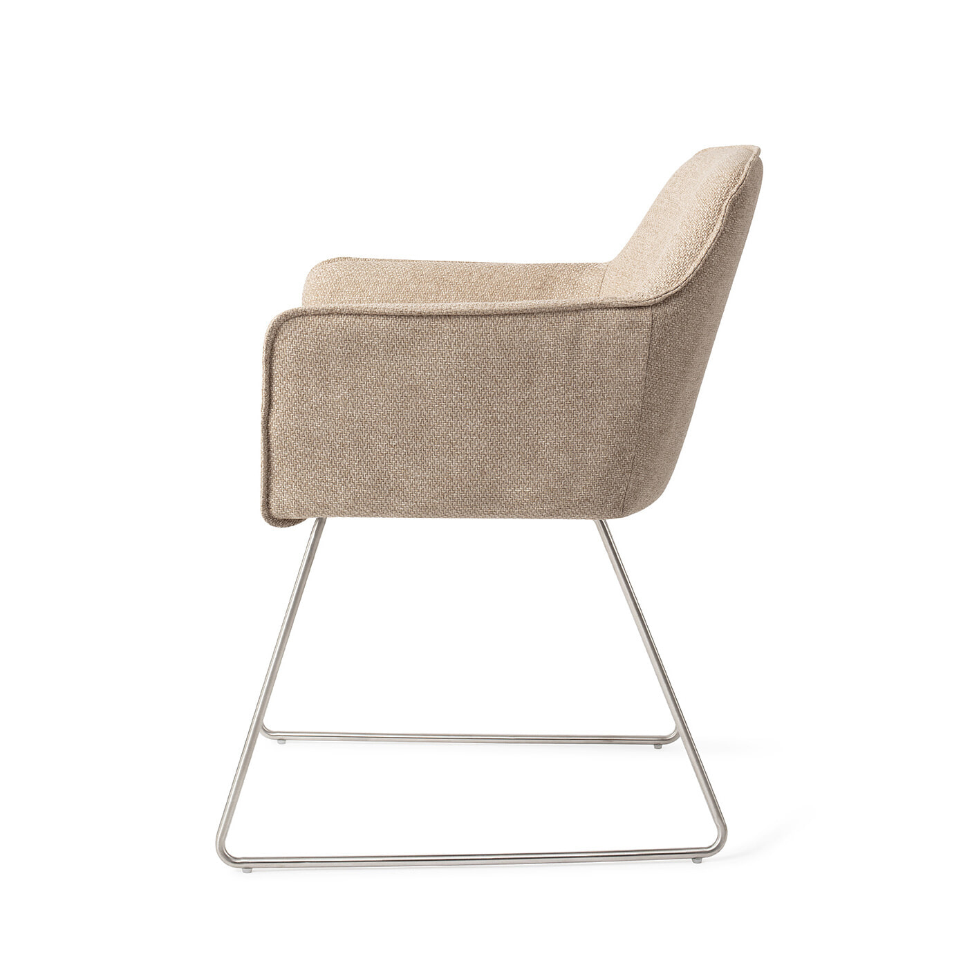 Jesper Home Eetkamerstoel 'Hofu' Slide Steel, kleur Wild Walnut