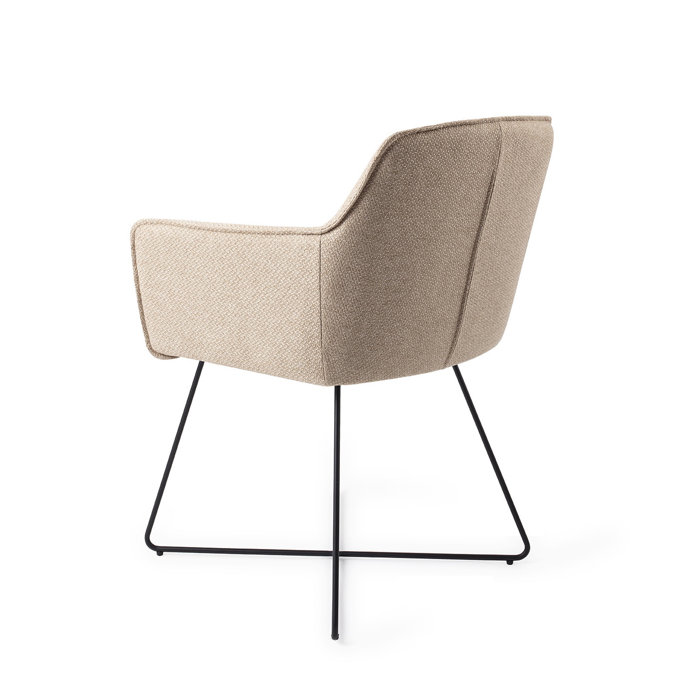 Jesper Home Eetkamerstoel 'Hofu' Cross Black, kleur Wild Walnut