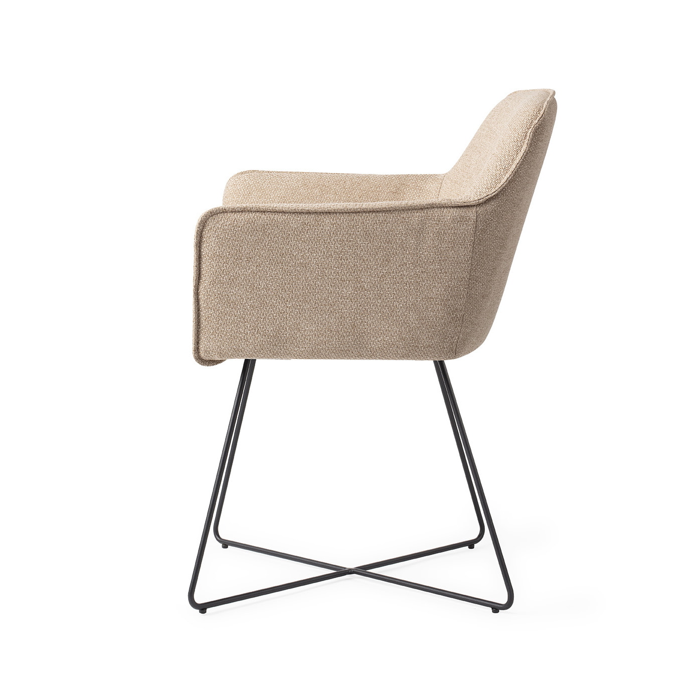 Jesper Home Eetkamerstoel 'Hofu' Cross Black, kleur Wild Walnut
