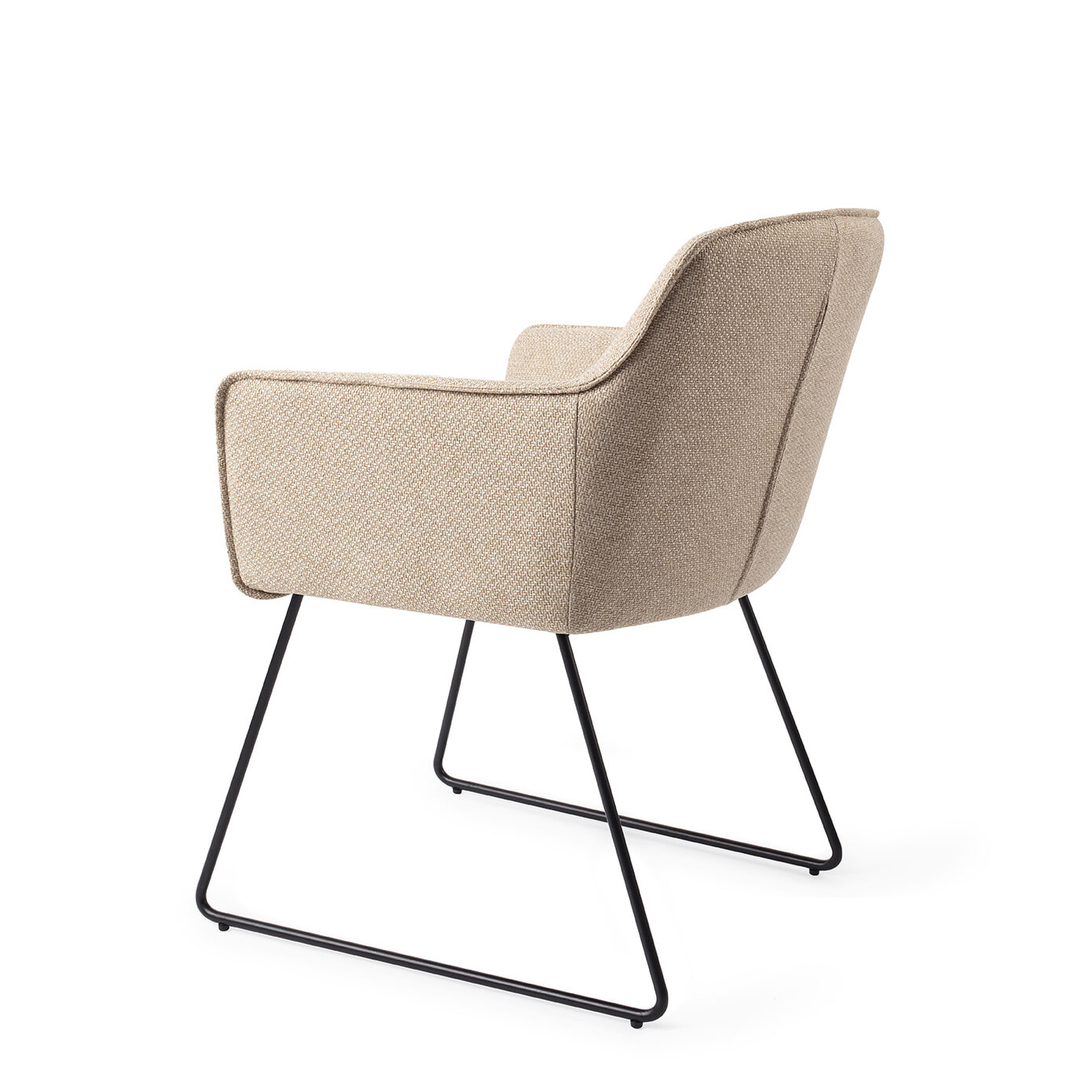 Jesper Home Eetkamerstoel 'Hofu' Slide Black, kleur Wild Walnut