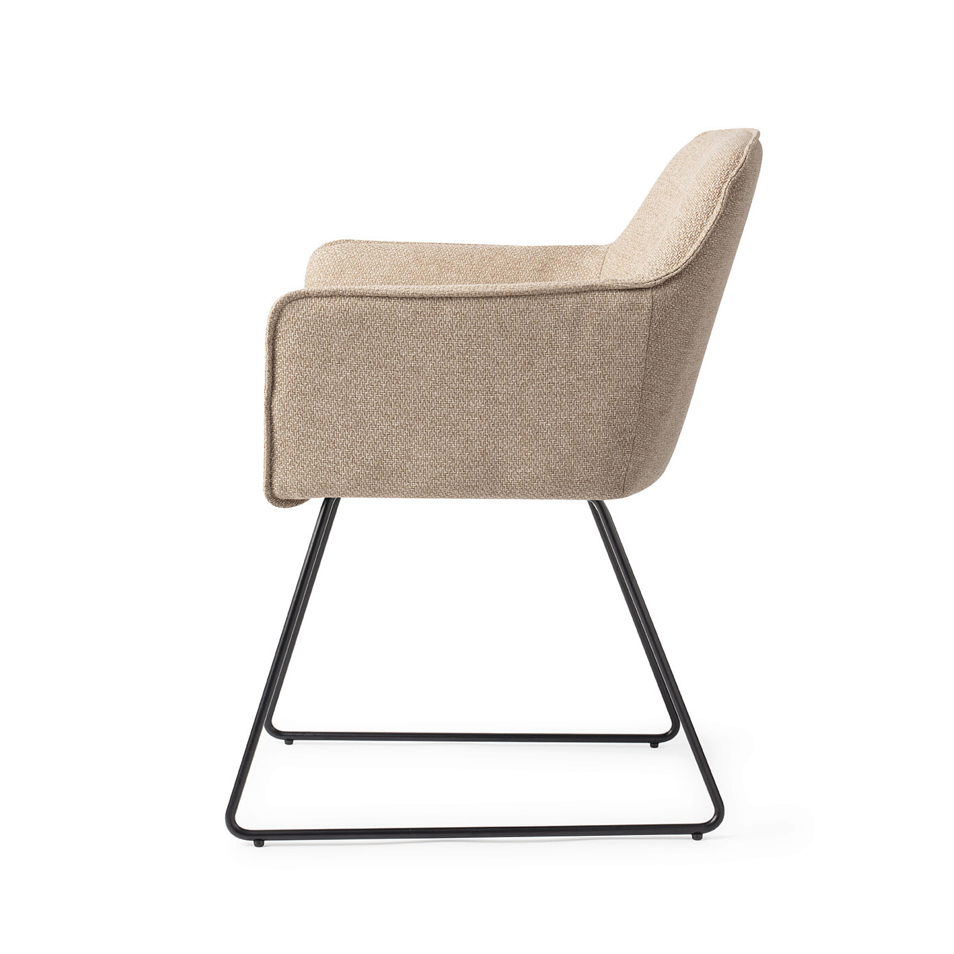 Jesper Home Eetkamerstoel 'Hofu' Slide Black, kleur Wild Walnut