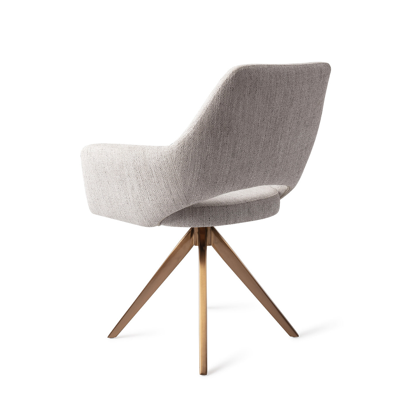 Jesper Home Eetkamerstoel 'Yanai' Turn Rose Gold, kleur Pigeon