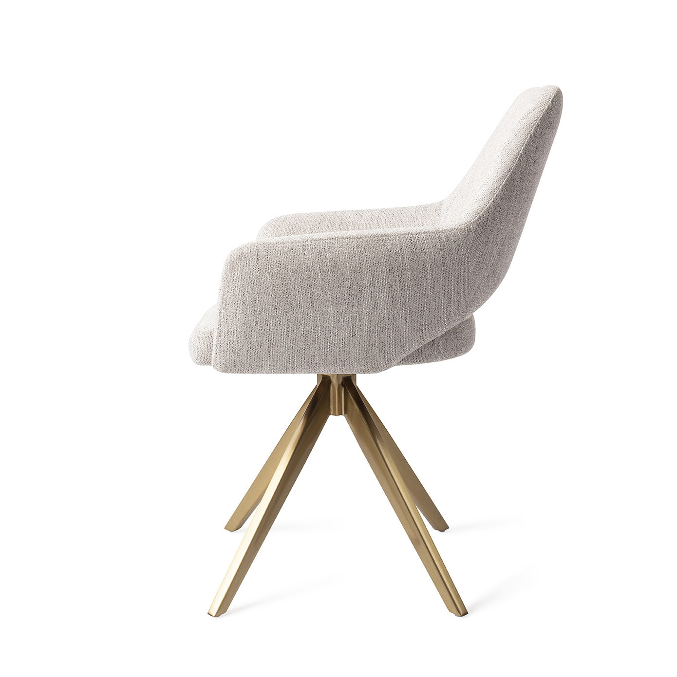 Jesper Home Eetkamerstoel 'Yanai' Turn Gold, kleur Pigeon