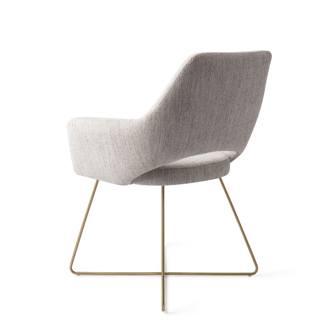 Jesper Home Eetkamerstoel 'Yanai' Cross Gold, kleur Pigeon