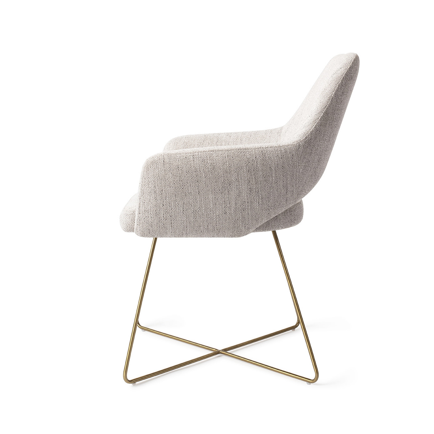 Jesper Home Eetkamerstoel 'Yanai' Cross Gold, kleur Pigeon