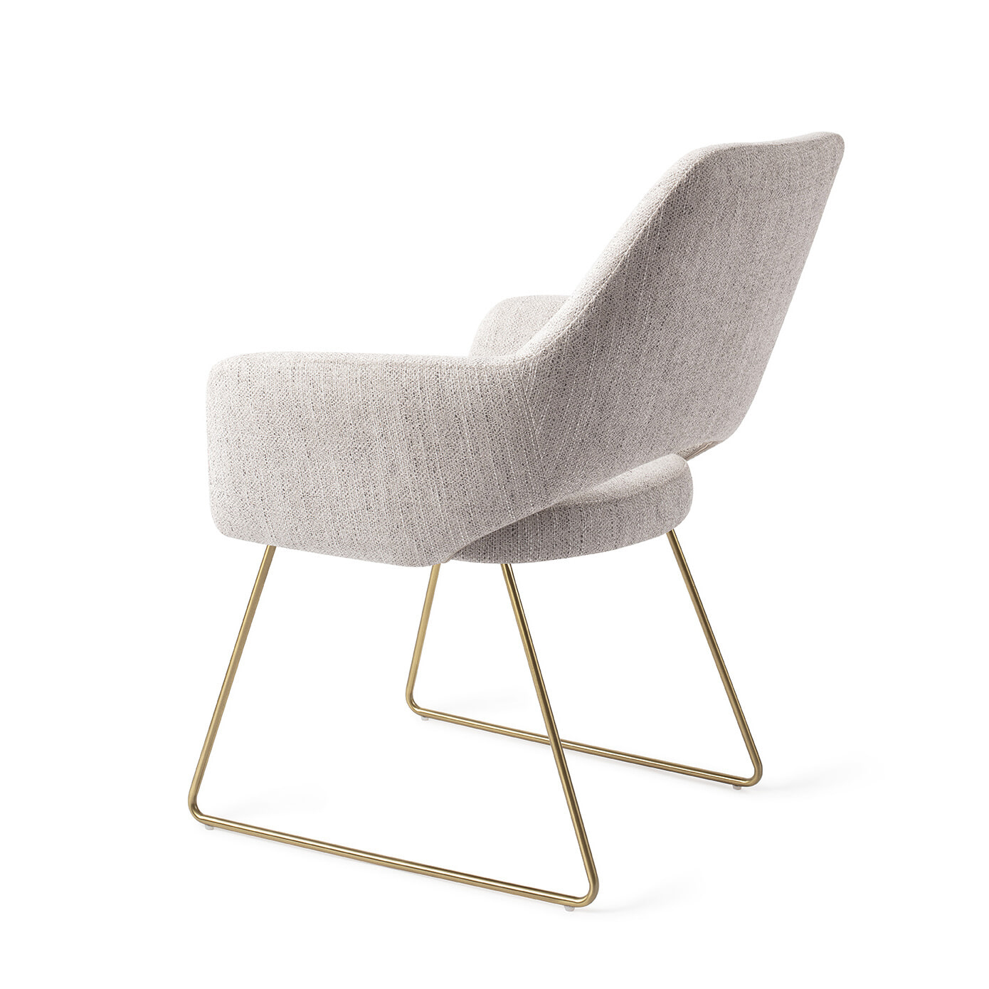 Jesper Home Eetkamerstoel 'Yanai' Slide Gold, kleur Pigeon