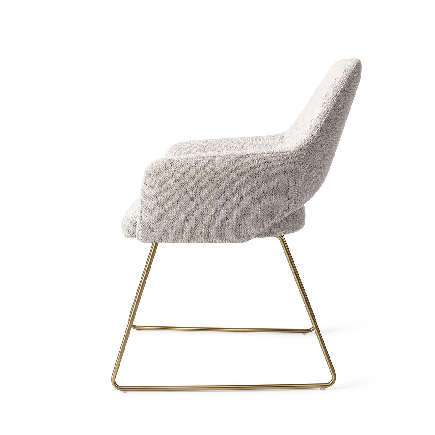 Jesper Home Eetkamerstoel 'Yanai' Slide Gold, kleur Pigeon