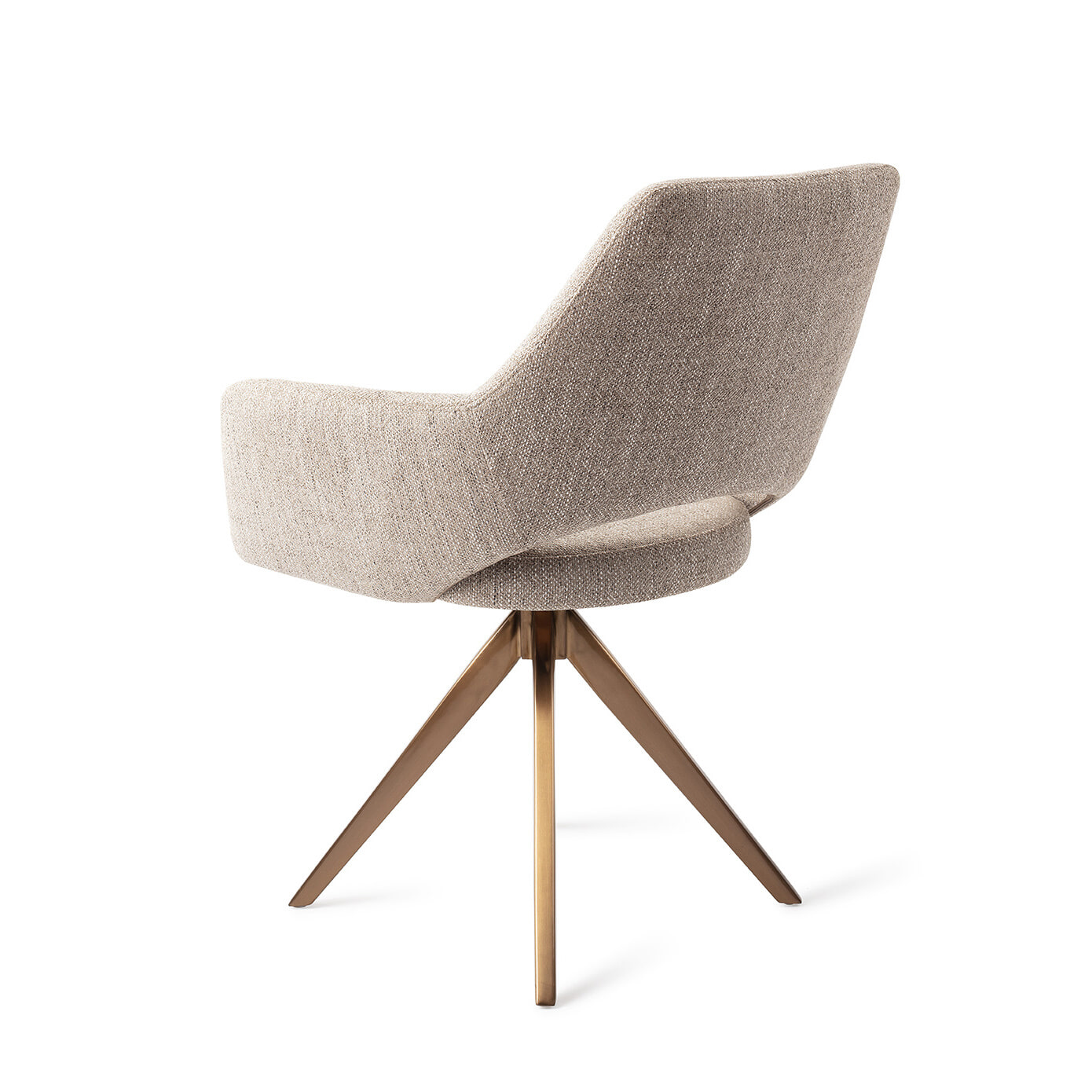 Jesper Home Eetkamerstoel 'Yanai' Turn Rose Gold, kleur Biscuit Beach