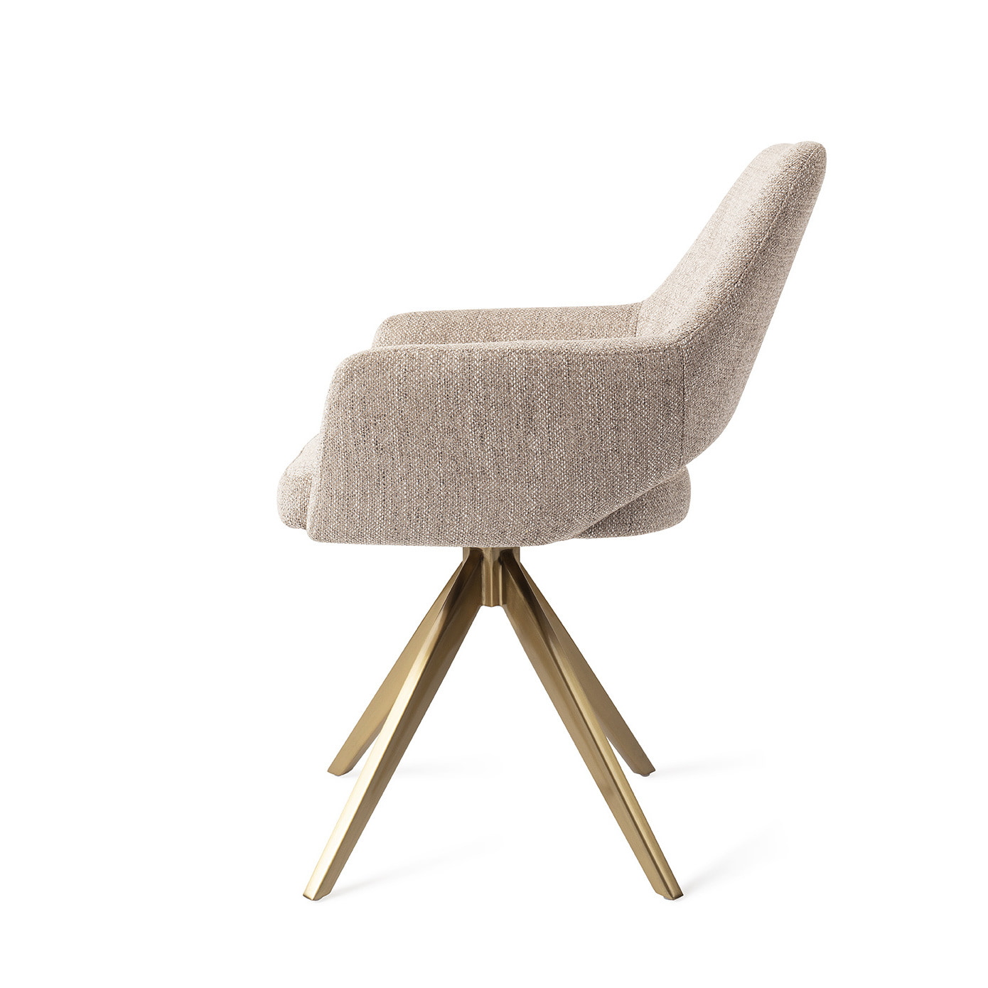 Jesper Home Eetkamerstoel 'Yanai' Turn Gold, kleur Biscuit Beach