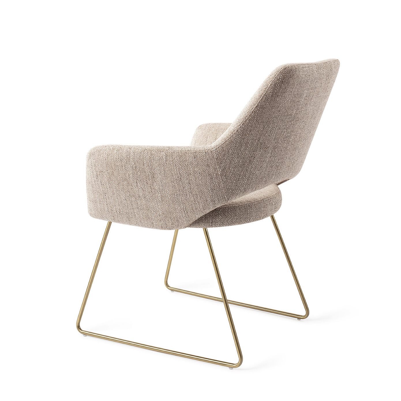 Jesper Home Eetkamerstoel 'Yanai' Slide Gold, kleur Biscuit Beach