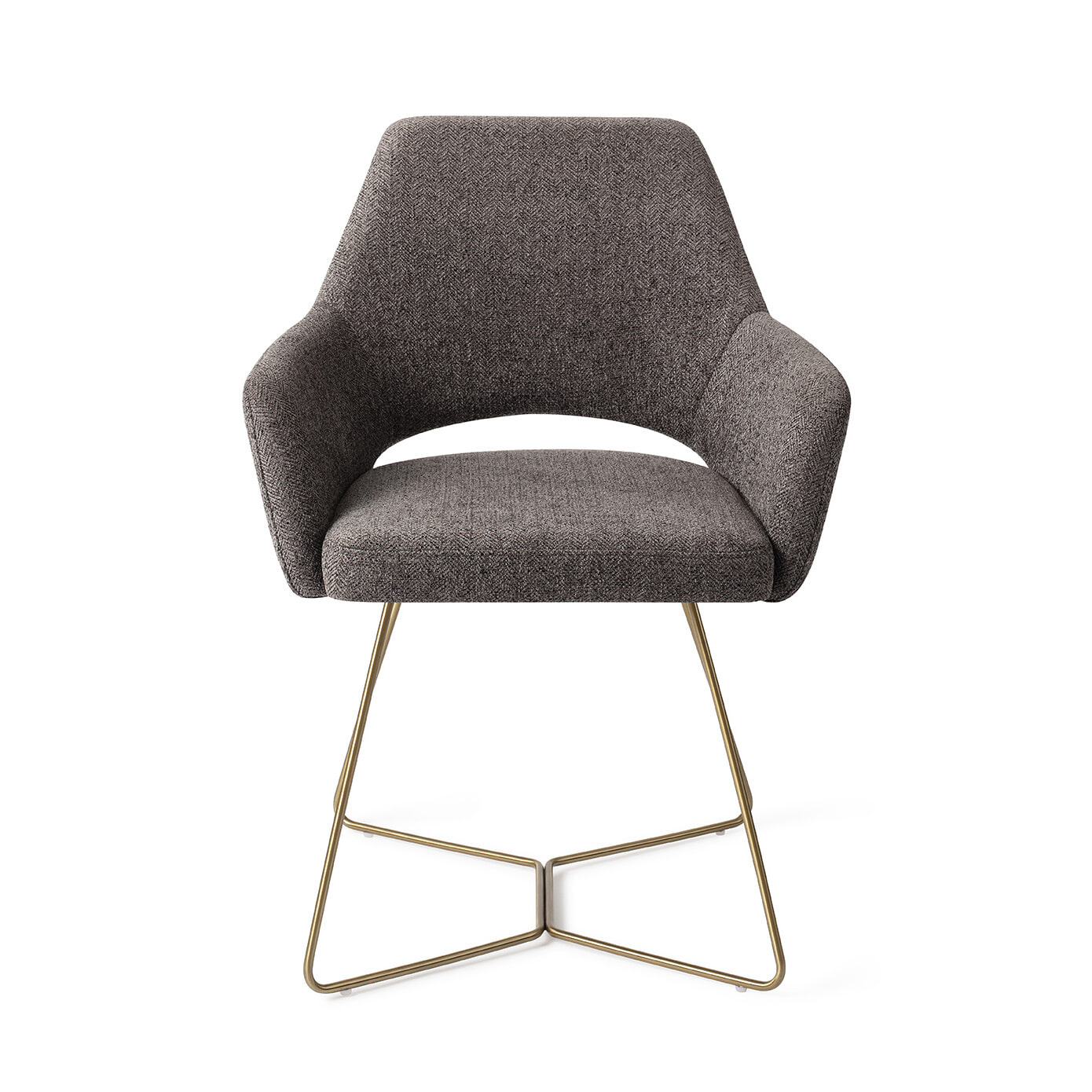Jesper Home Eetkamerstoel 'Yanai' Beehive Gold, kleur Amazing Grey Jesper Home Eetkamerstoel 'Yanai' Beehive Gold, kleur Amazing Grey