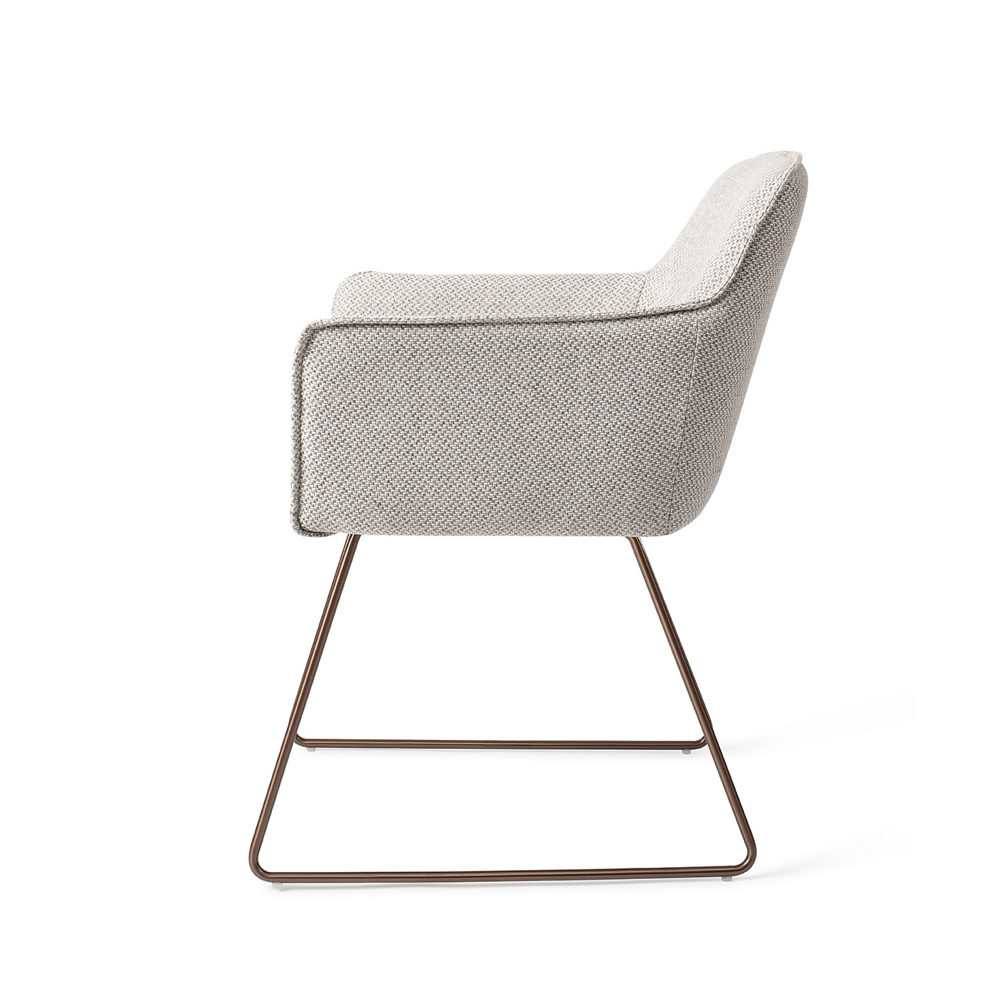 Jesper Home Eetkamerstoel 'Hofu' Slide Rose Gold, kleur Checkers Charm