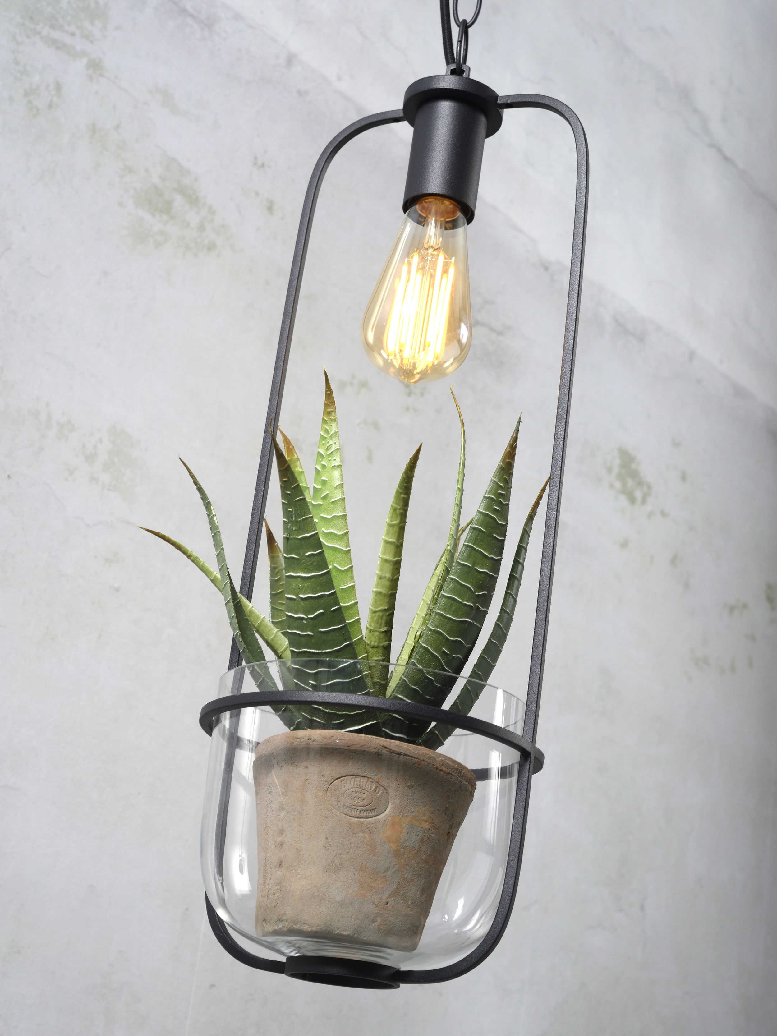 its about RoMi Hanglamp 'Florence' Met planthouder, kleur Zwart