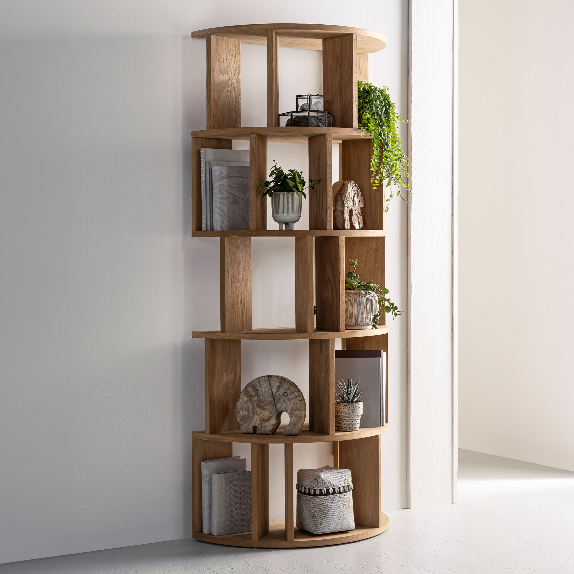 DTP Home Rond Wandrek 'Forte' Teakhout, 175 x 75cm