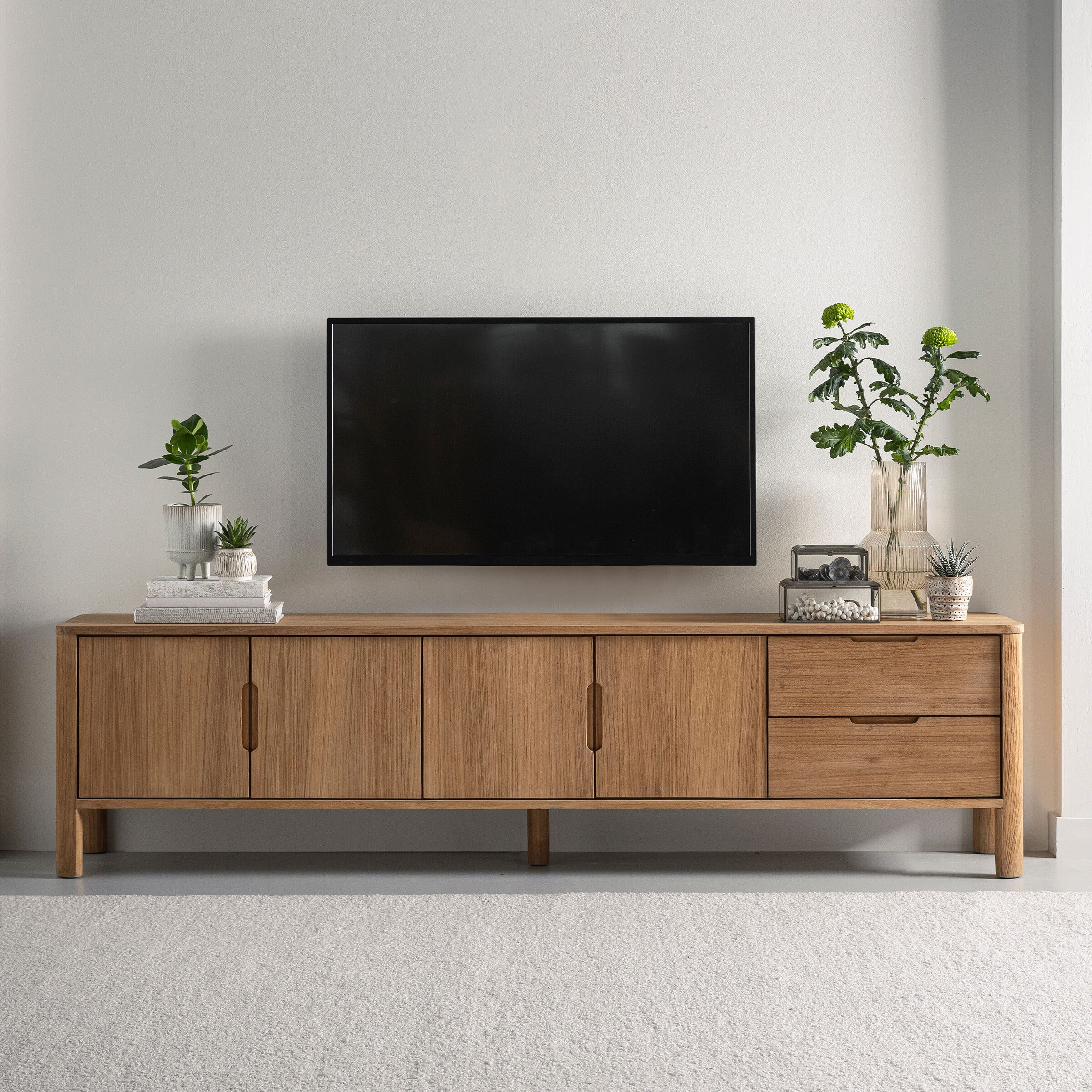 DTP Home TV-meubel 'Forte' Teakhout, 210cm