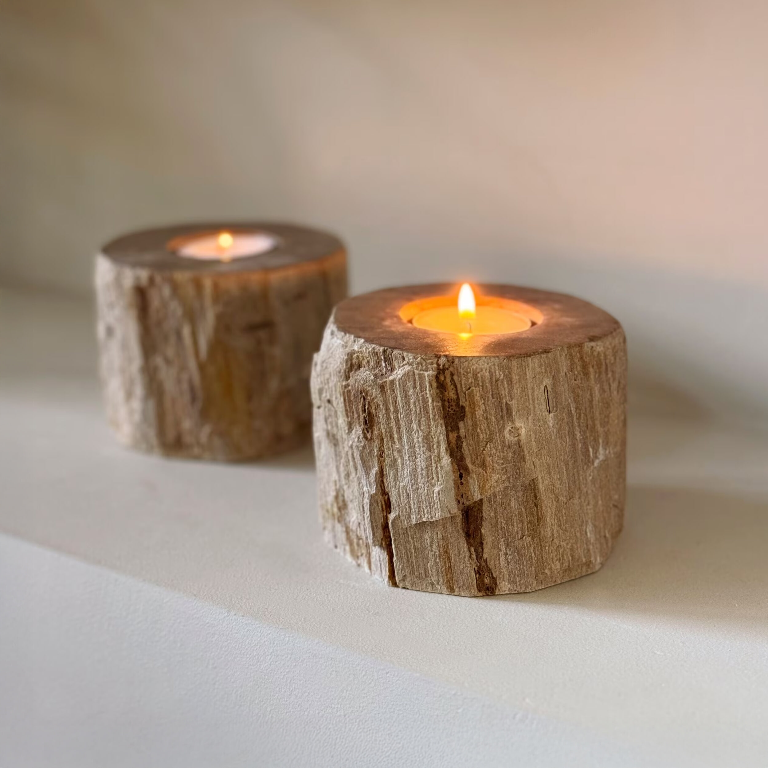 MUST Living Kaarshouder Fossil Set van 2 stuks - Beige