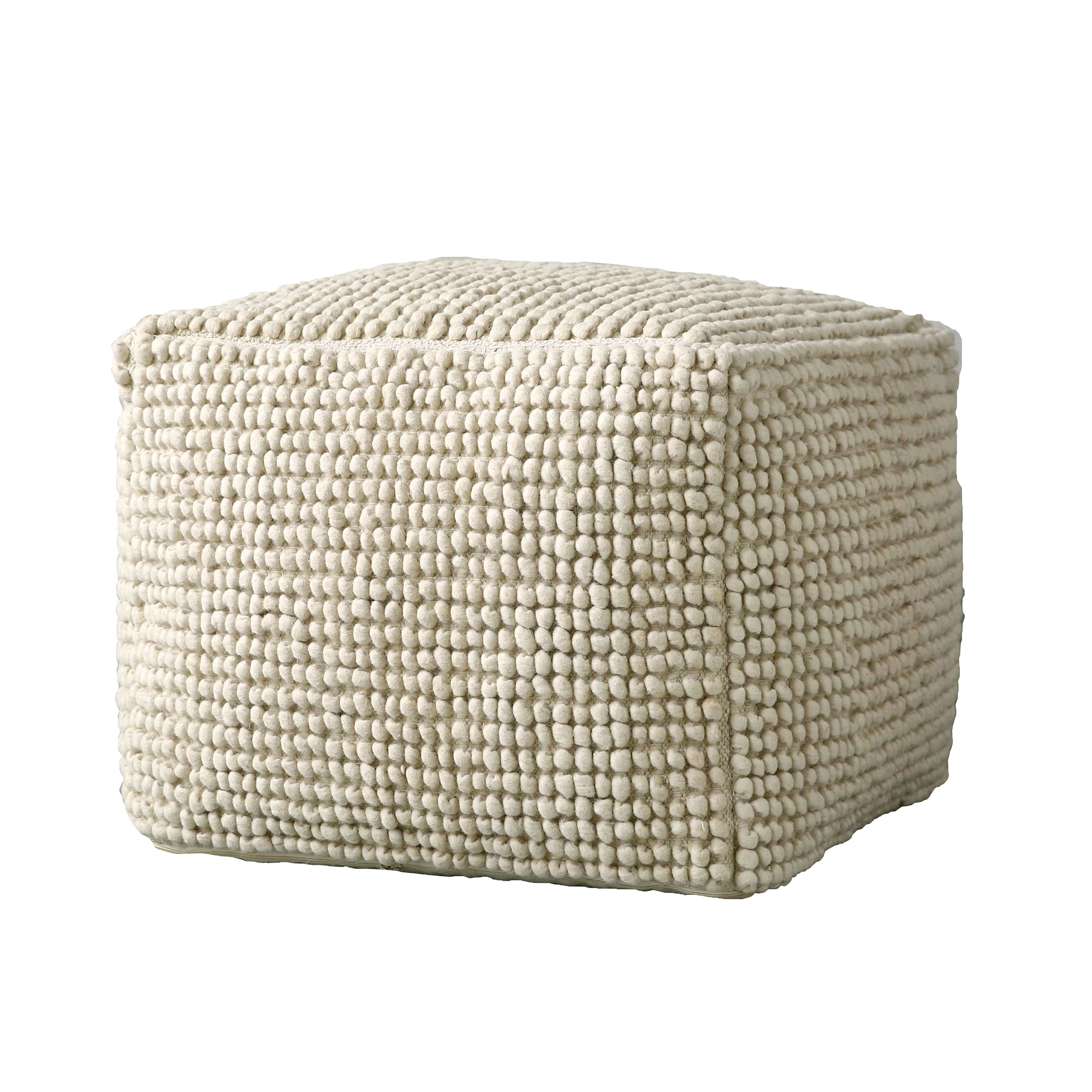 Bloomingville Poef Suna Wol - Beige
