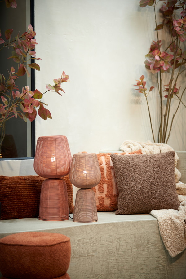 Light & Living Tafellamp 'Aboso' 42cm, kleur Terra