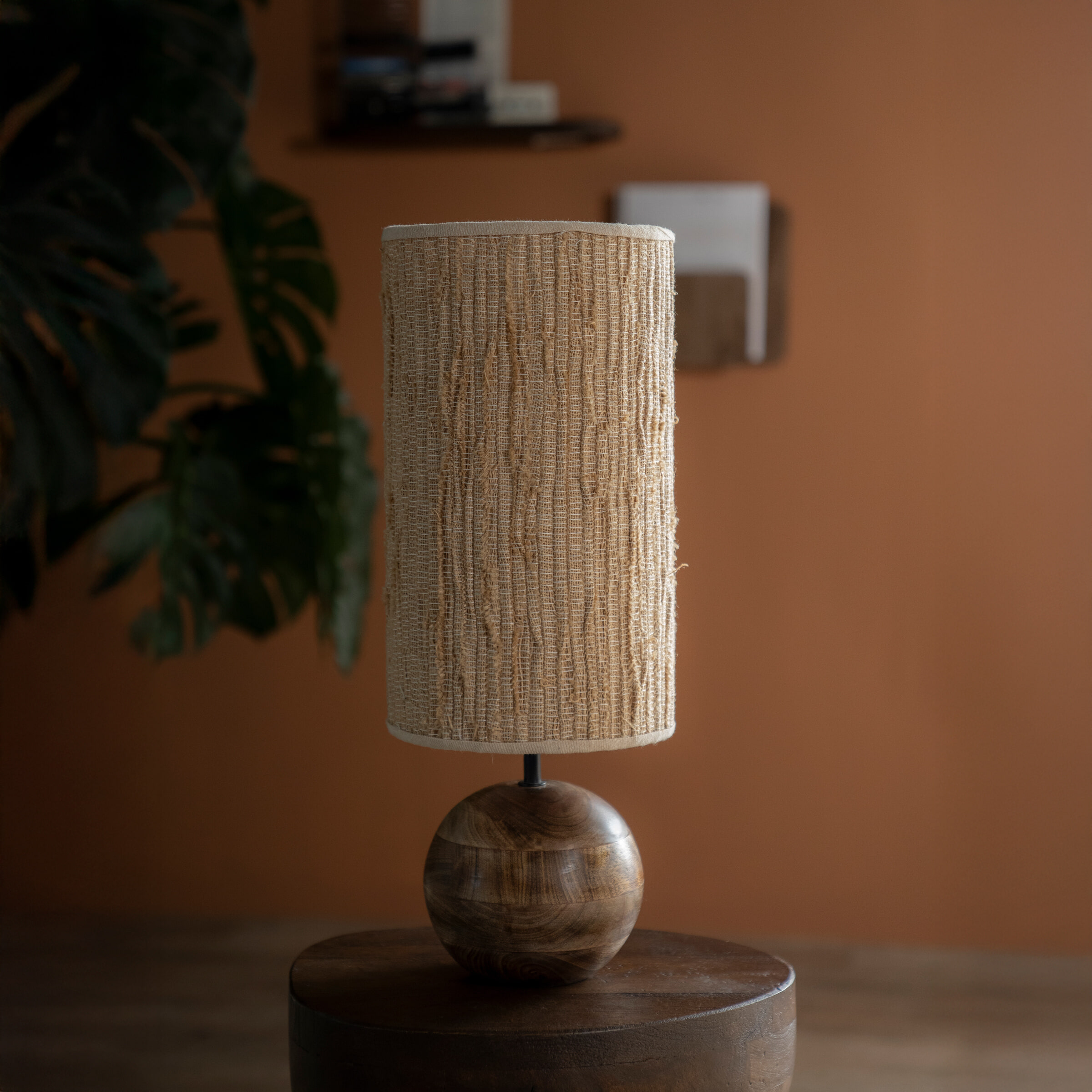 By-Boo Tafellamp 'Gadja' Hout en Jute