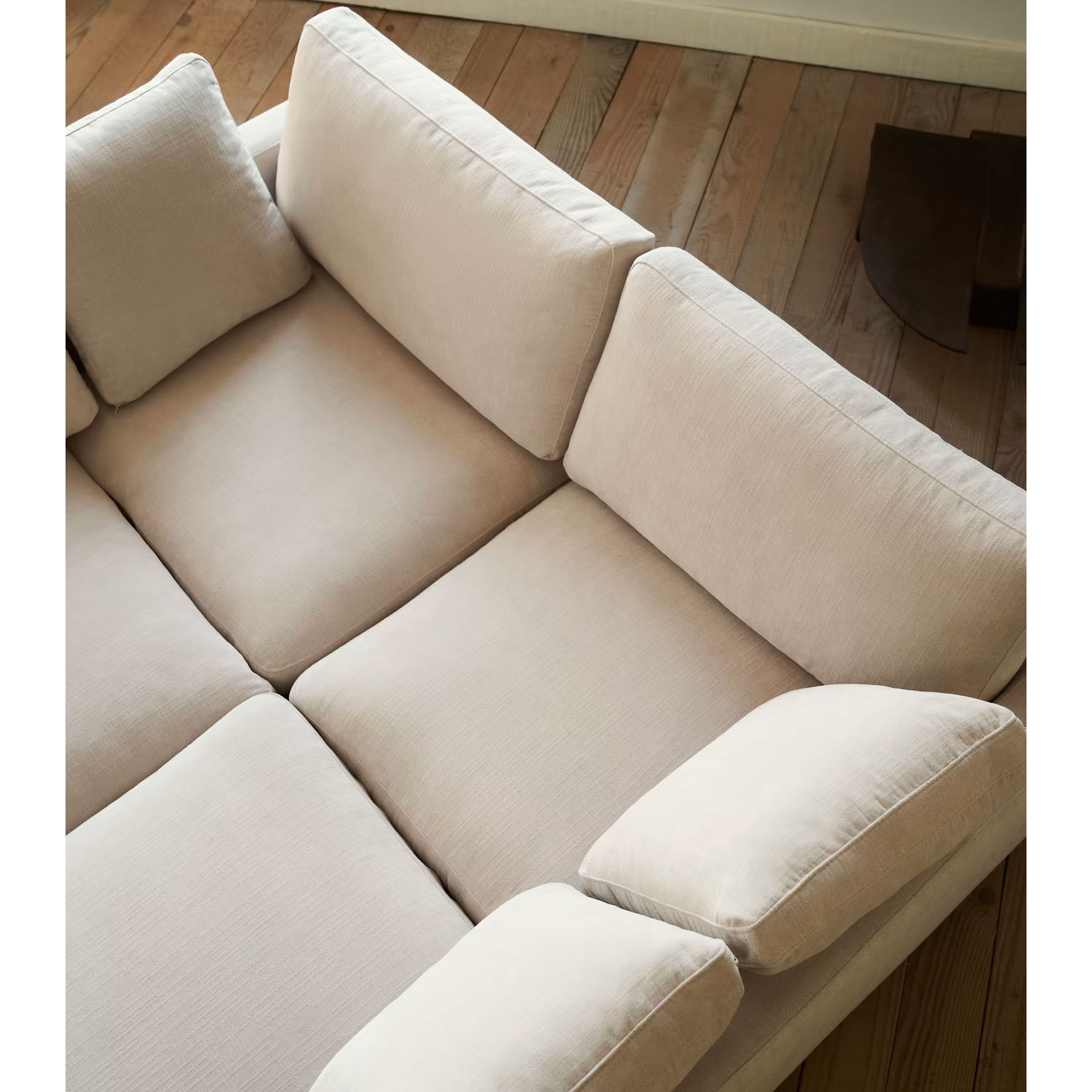 Kave Home 3-zits Loungebank 'Gala' Met dubbele chaise longue, Chenille, kleur Beige