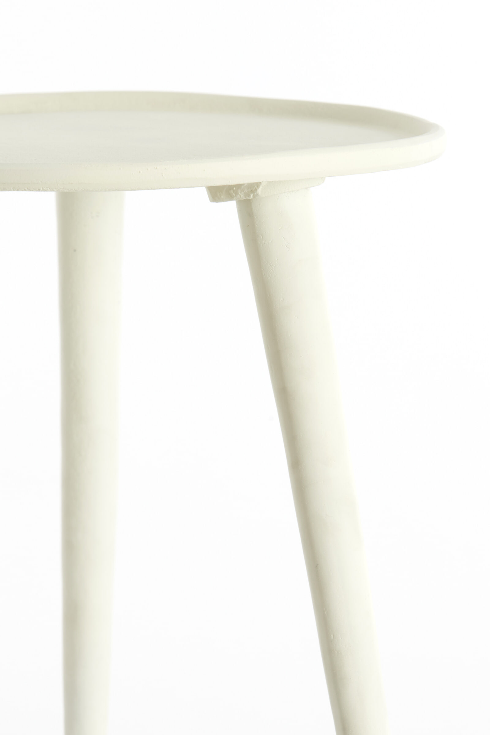 Light & Living Ronde Bijzettafel 'Babina' 36cm, kleur Crème