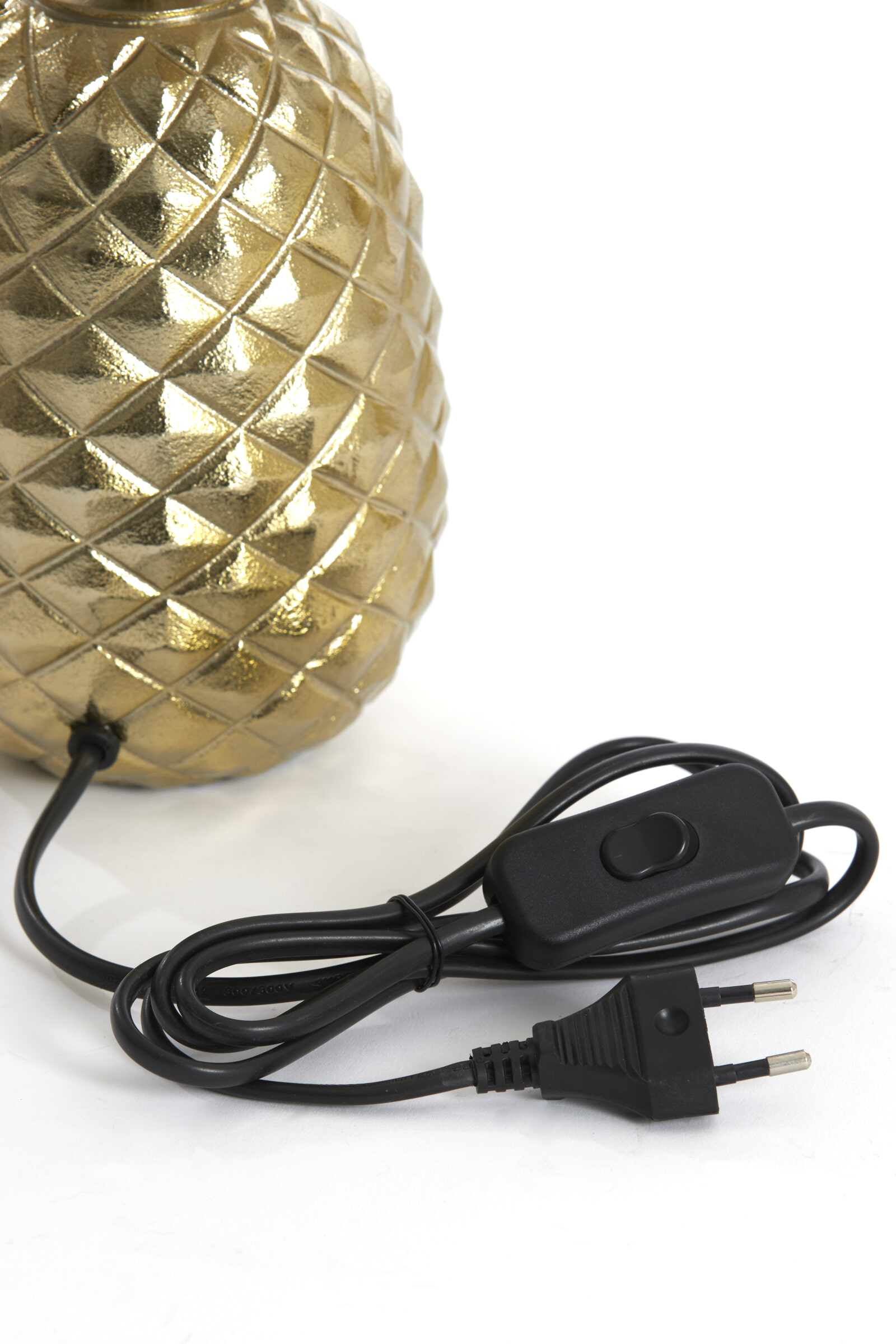 Light & Living Tafellamp 'Pineapple' 37cm, kleur Goud (excl. kap)