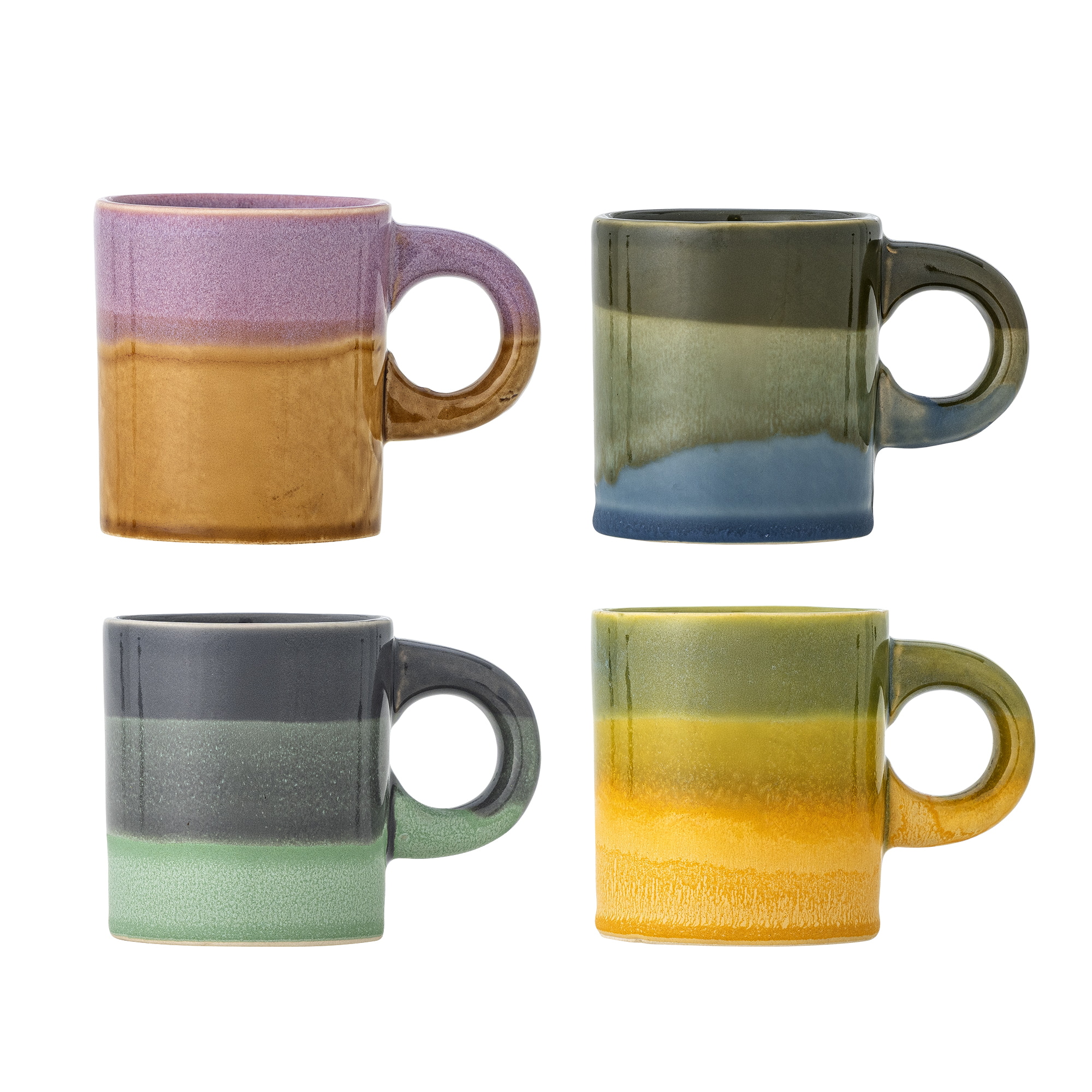 Bloomingville Mok Joris Set van 4 stuks - Meerkleurig