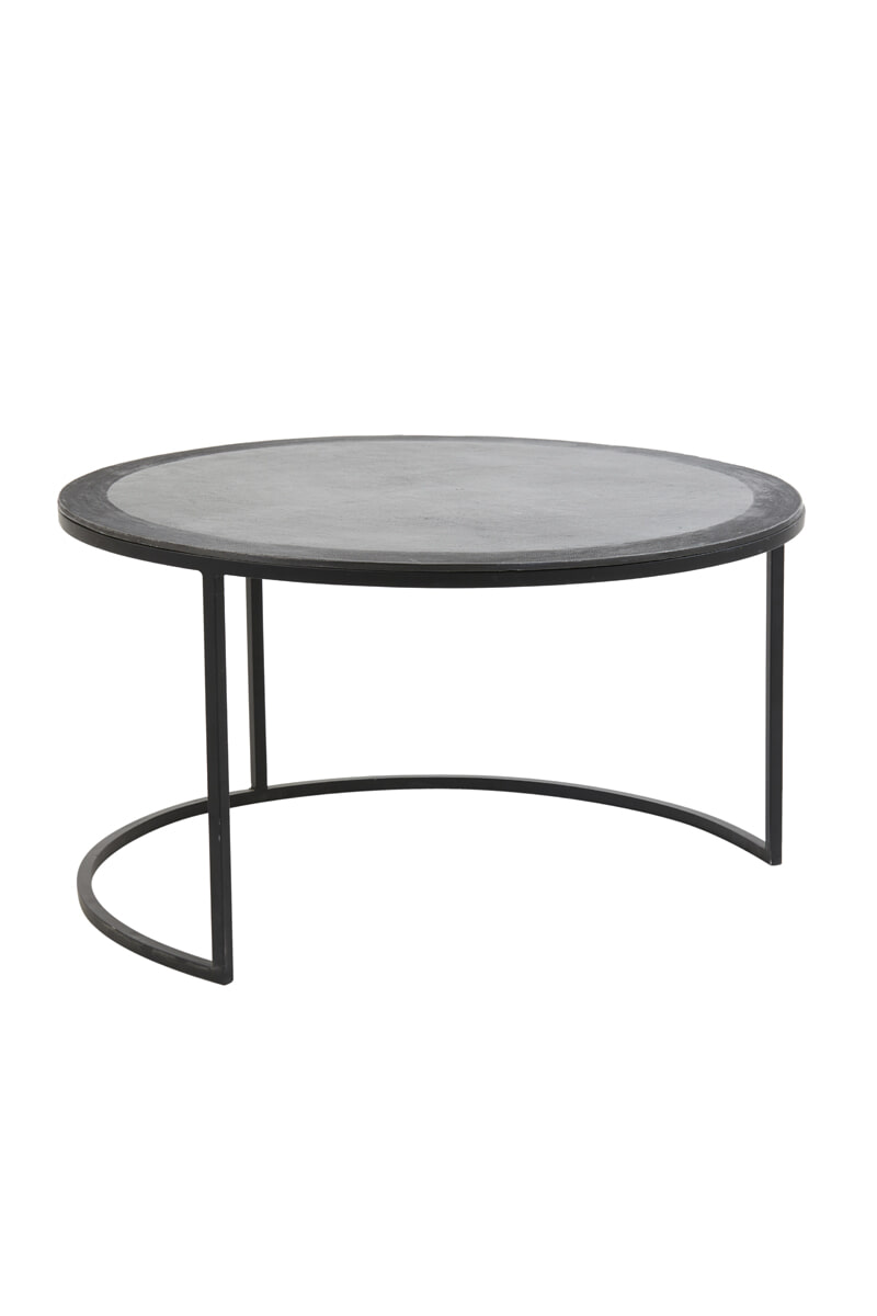 Light & Living Salontafel 'Talca' Set van 2 stuks, 67/75cm, kleur Antiek Lood