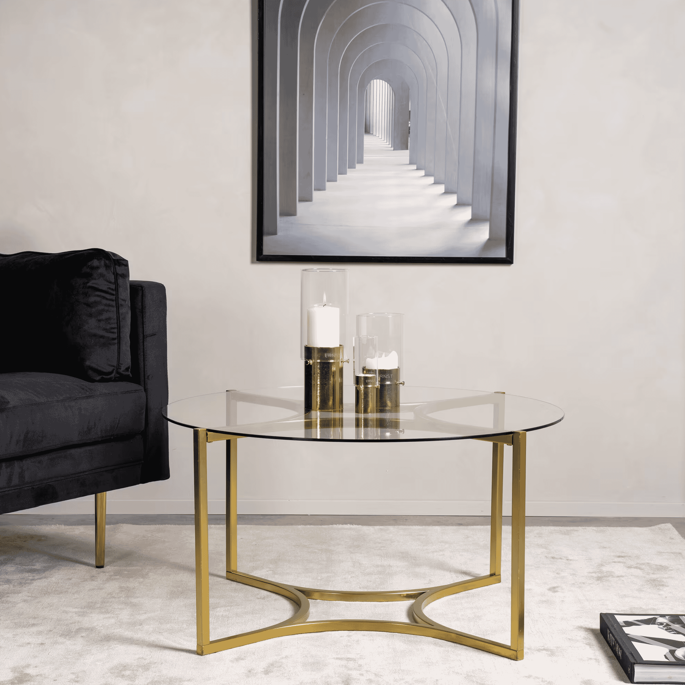 Nohr Ronde Salontafel 'Kennie' Glas, 90cm