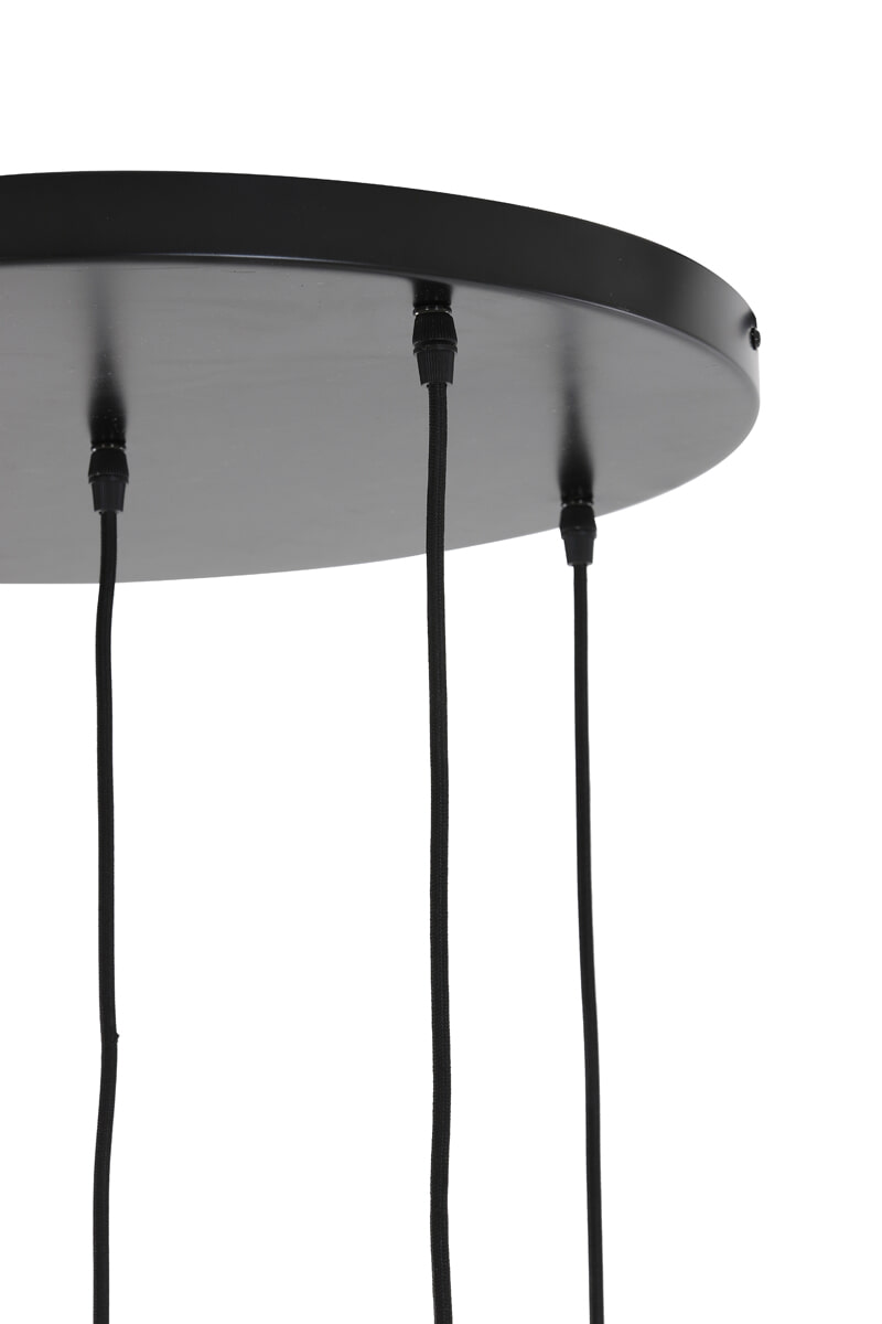 Light & Living Hanglamp 'Rakel' 5-Lamps, antiek brons+smoke