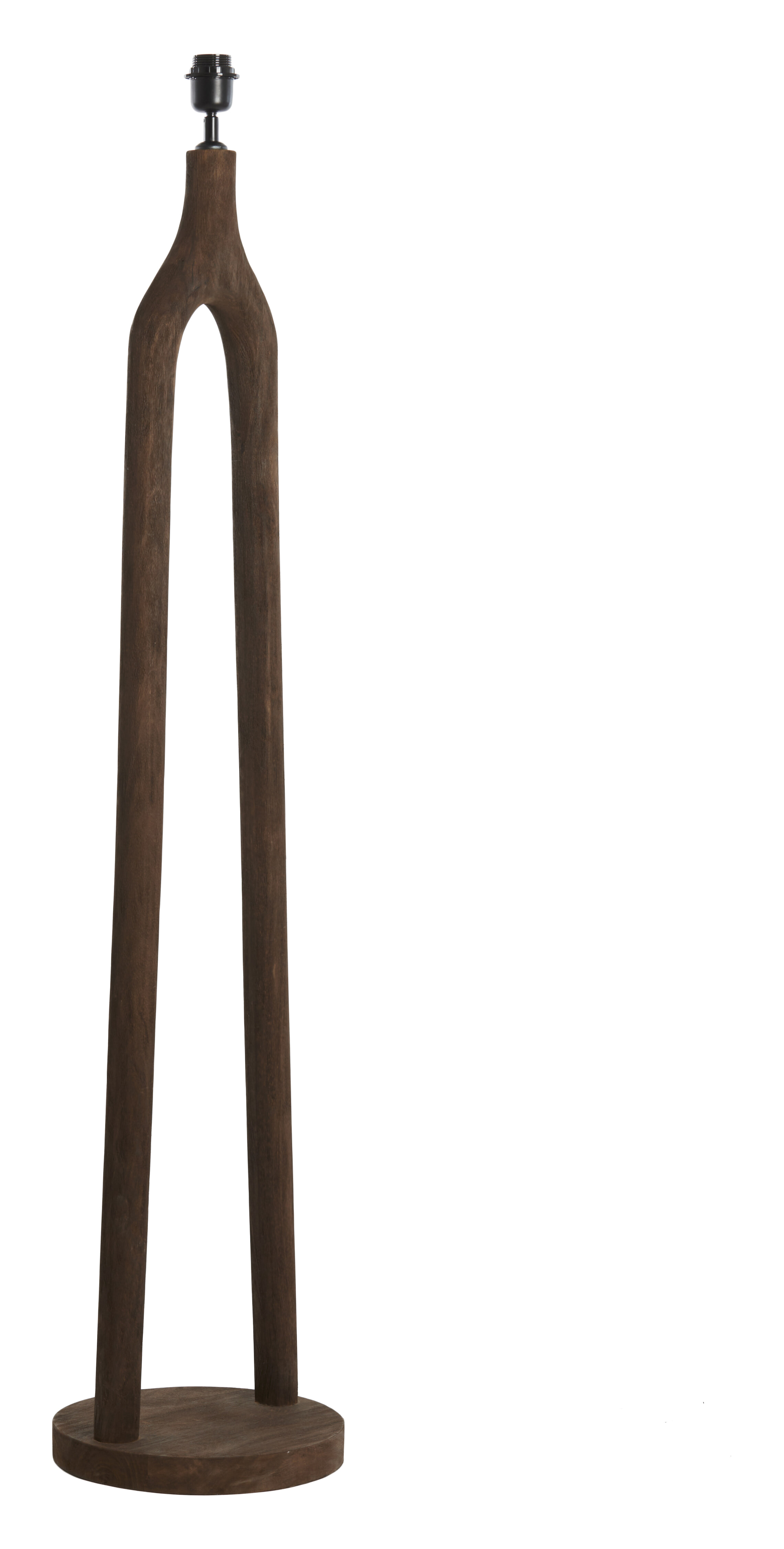 Light & Living Vloerlamp 'Xitta' Mangohout, 135cm, kleur Donkerbruin (excl. kap)