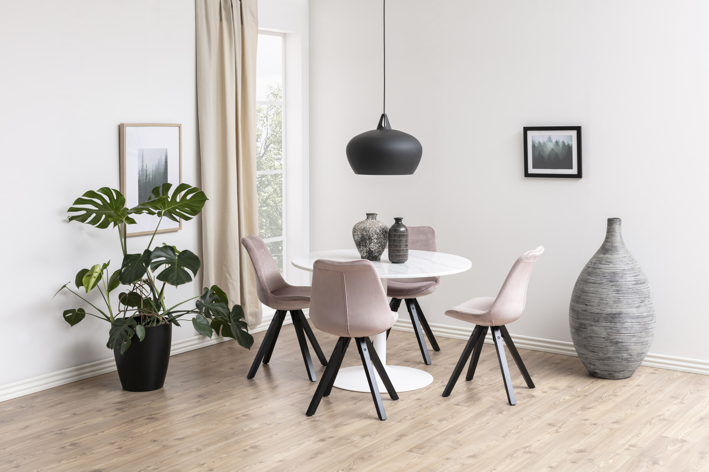 Bendt Ronde Eettafel 'Dara' 110cm, kleur Wit Marmer