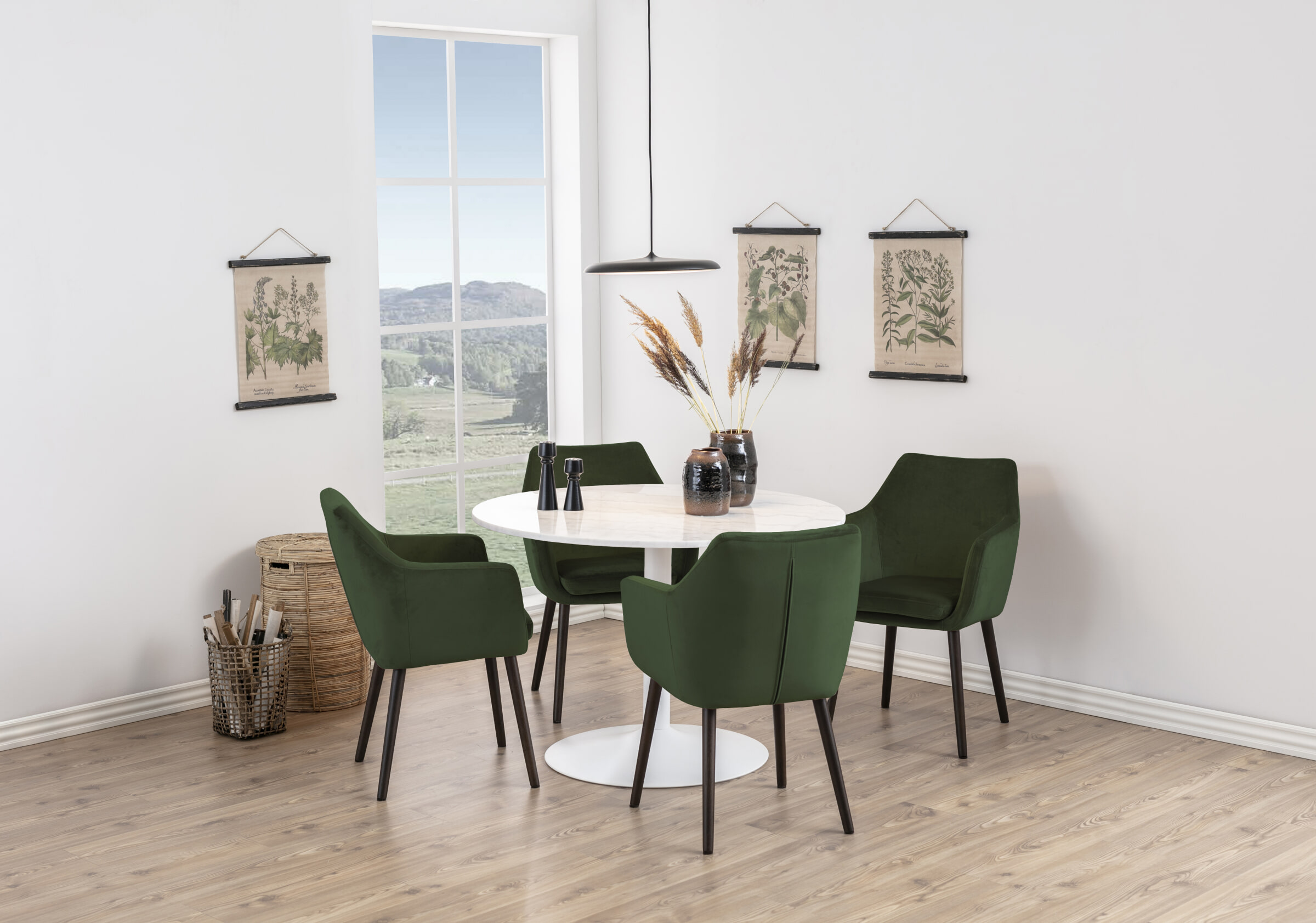 Bendt Ronde Eettafel 'Dara' 110cm, kleur Wit Marmer